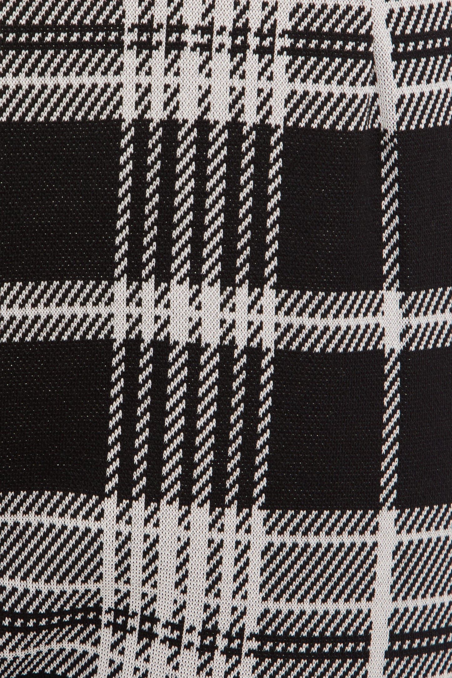 Black Check Button Detail Trousers