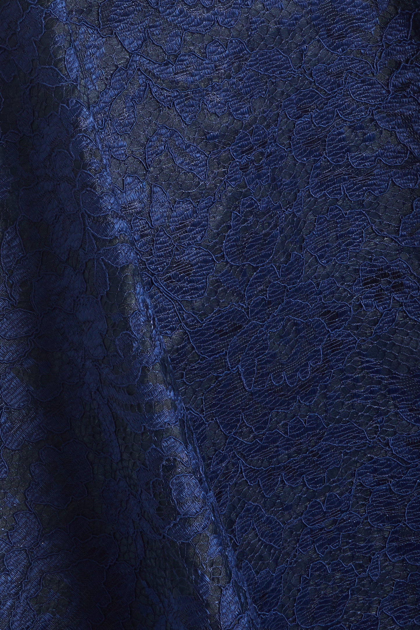 Navy Lace Dip Hem Midi Dress