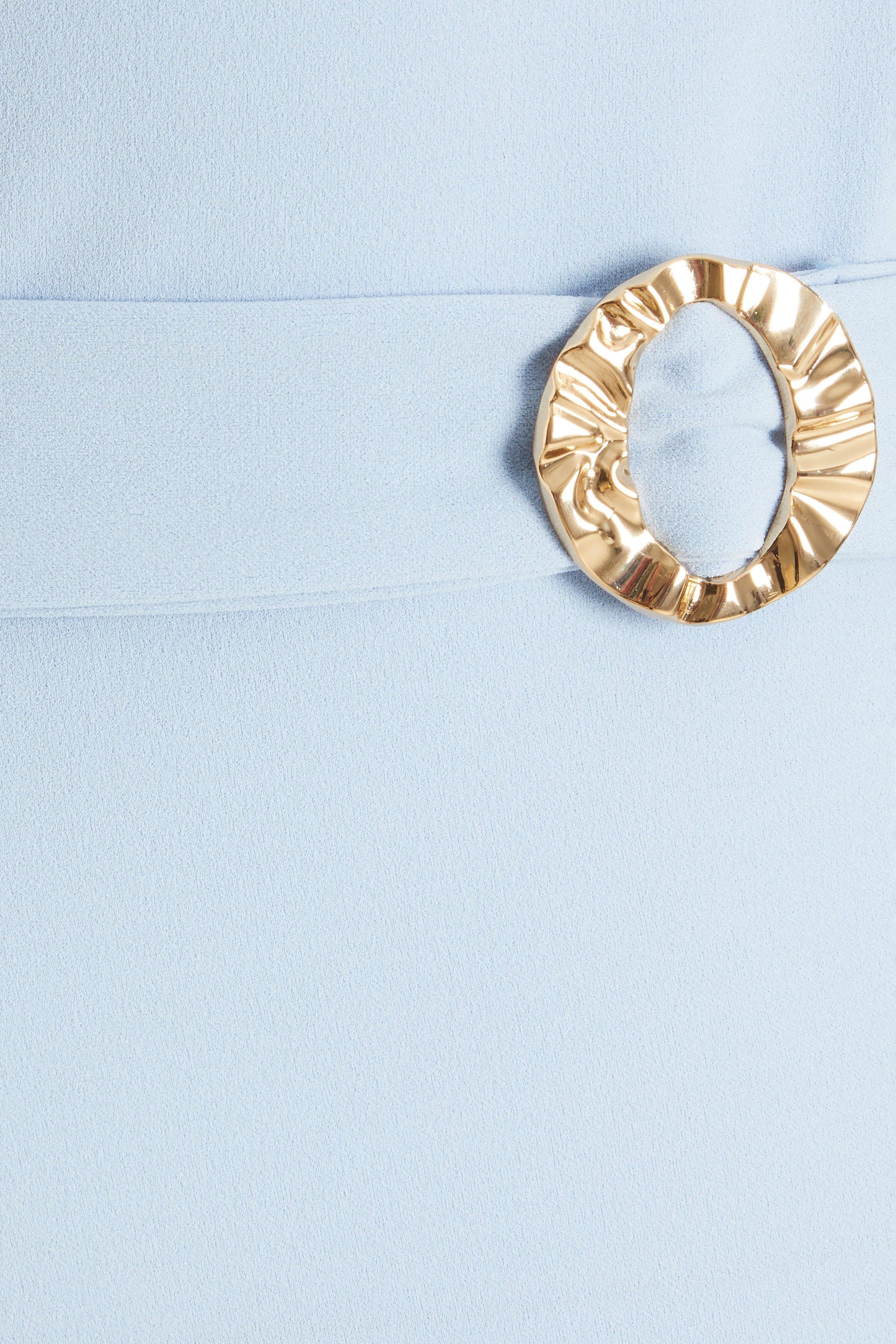 Blue Frill Hem Midi Dress