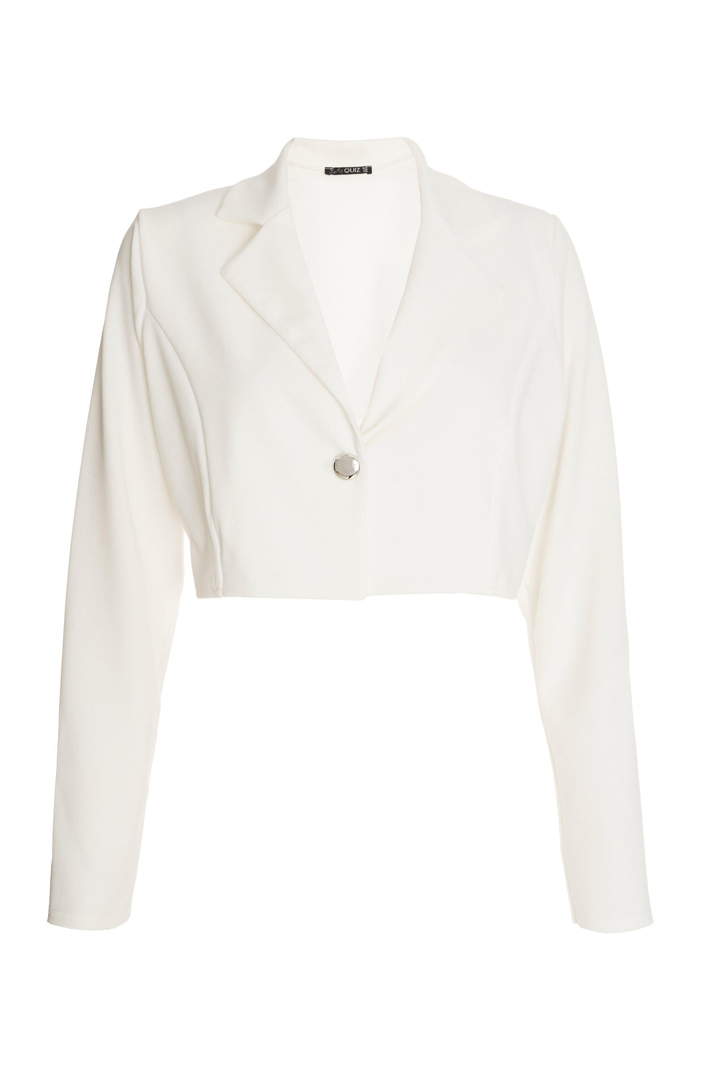 Cream Cropped Blazer — 8