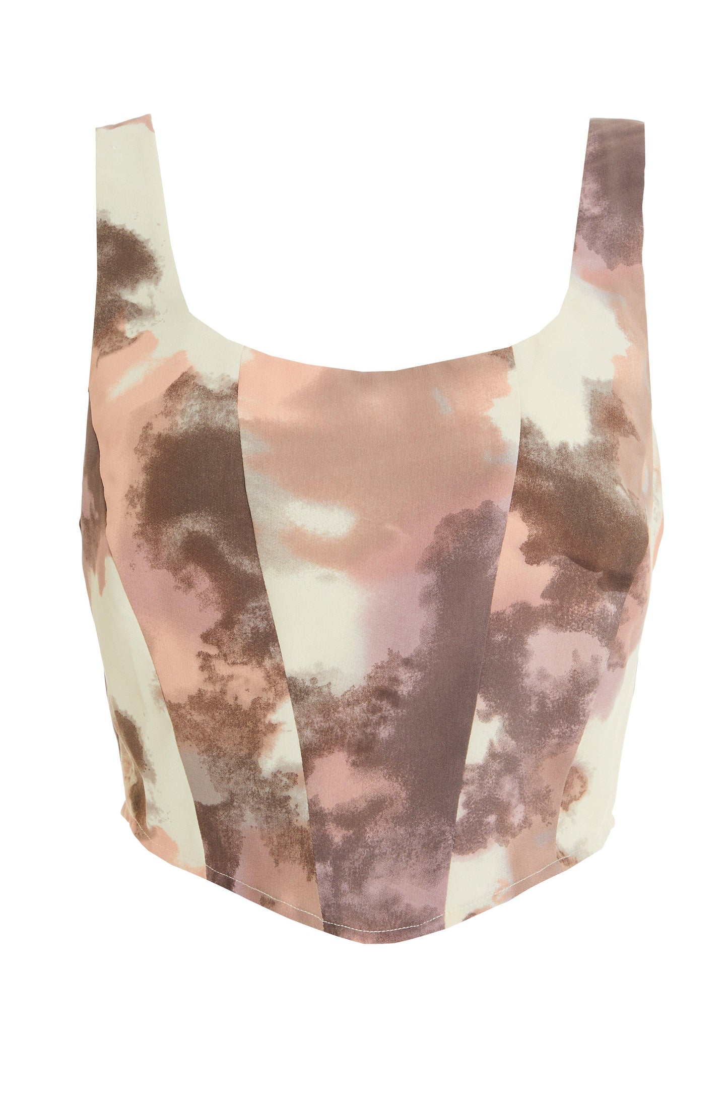 Stone Marble Print Corset Top