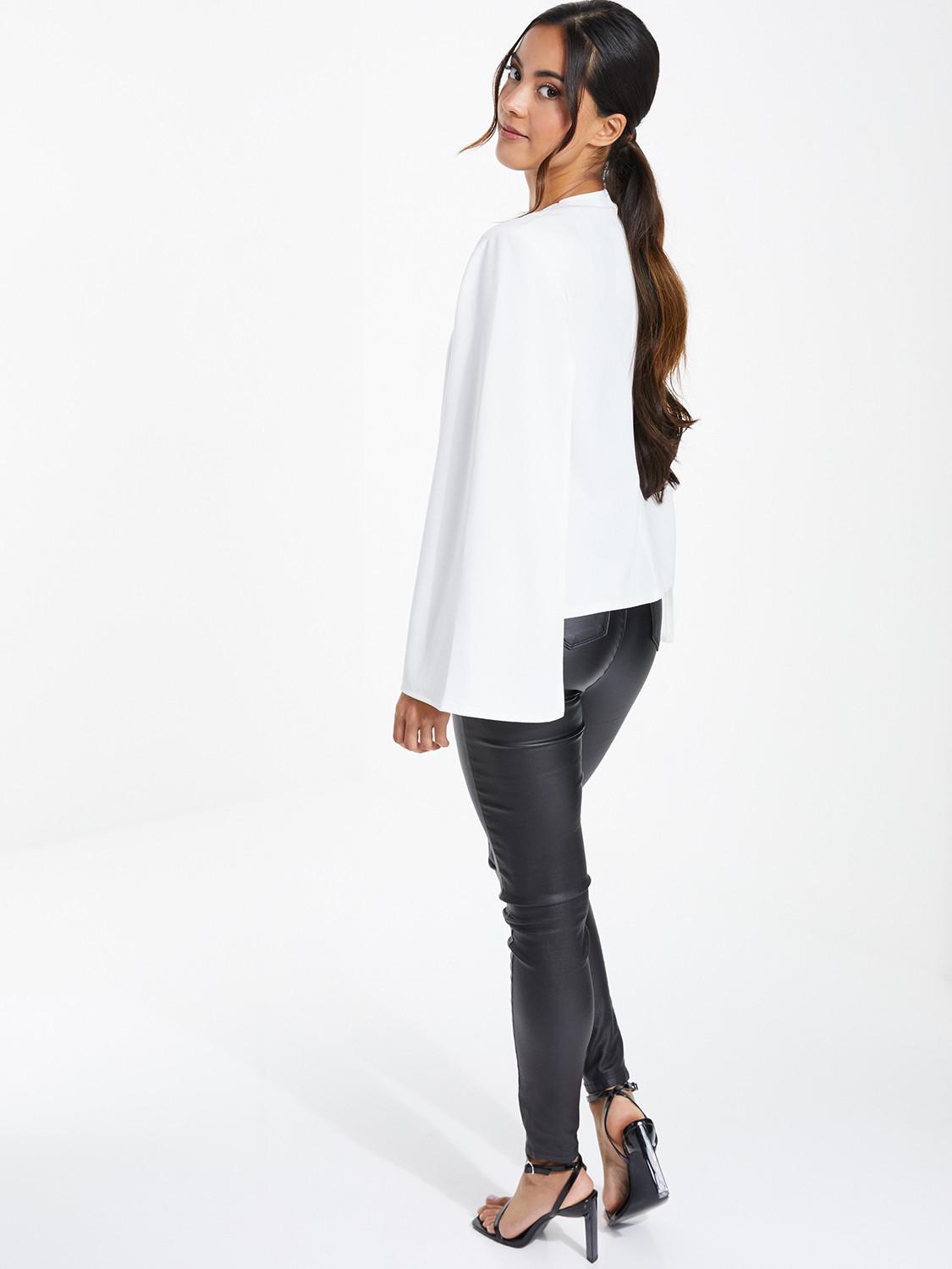 Cream Split Sleeves Blazer