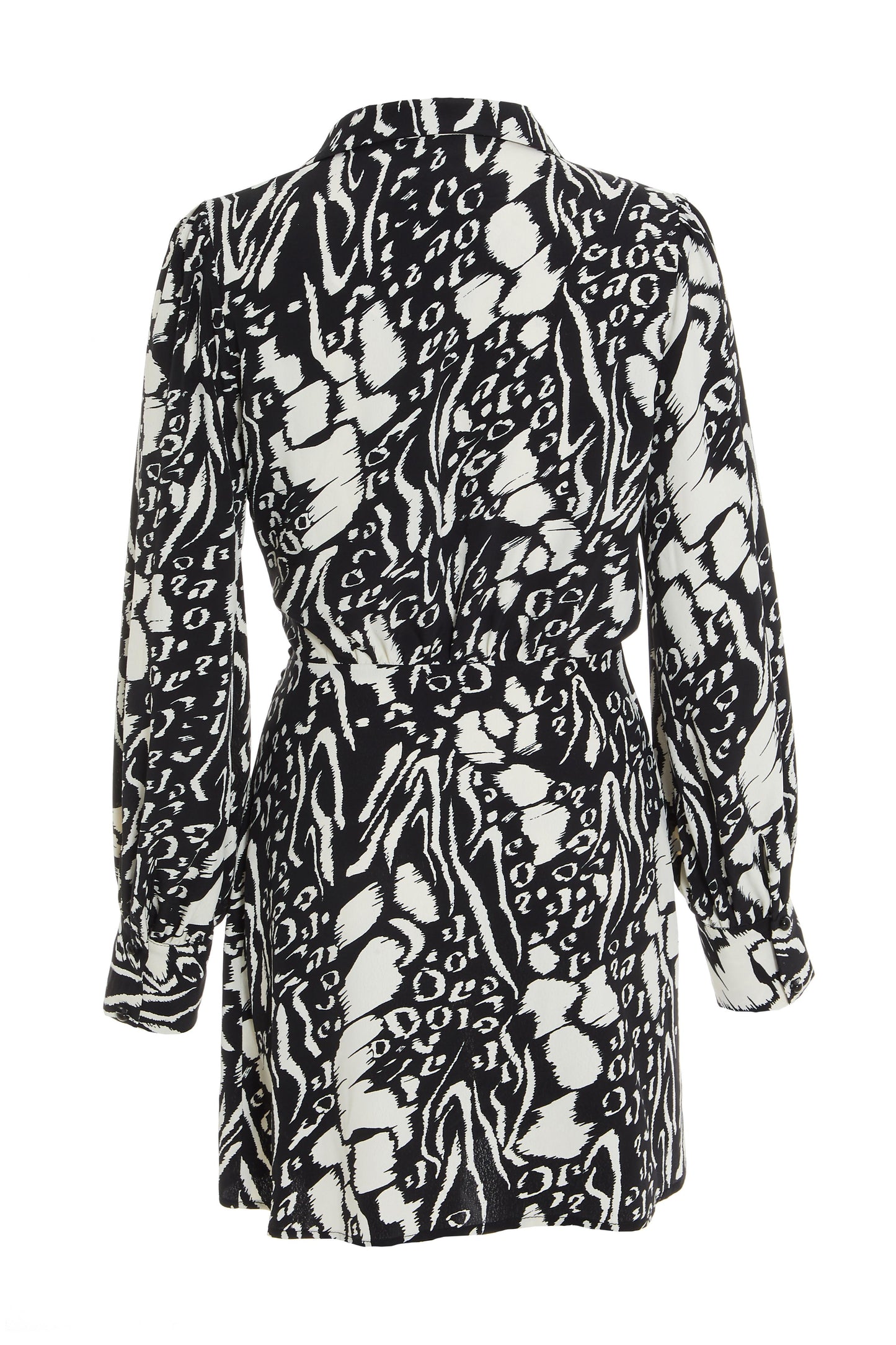 Petite Animal Print Mini Dress — BLACK / S Small 6