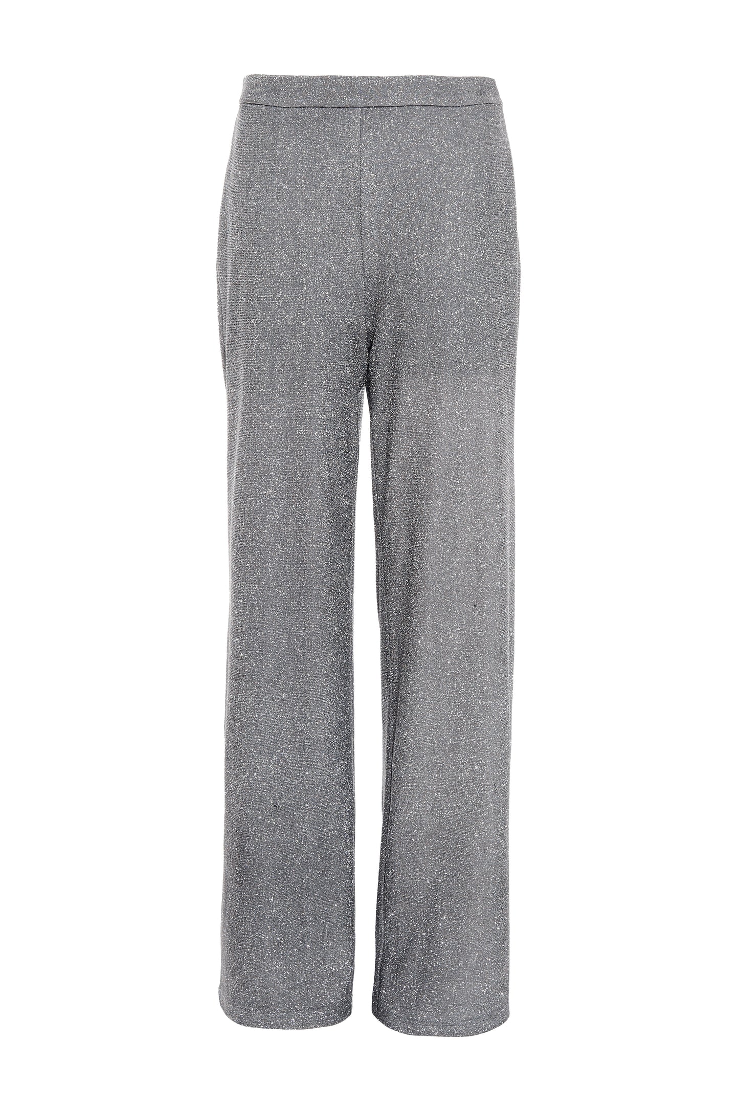 Dark Grey Glitter Palazzo Trousers
