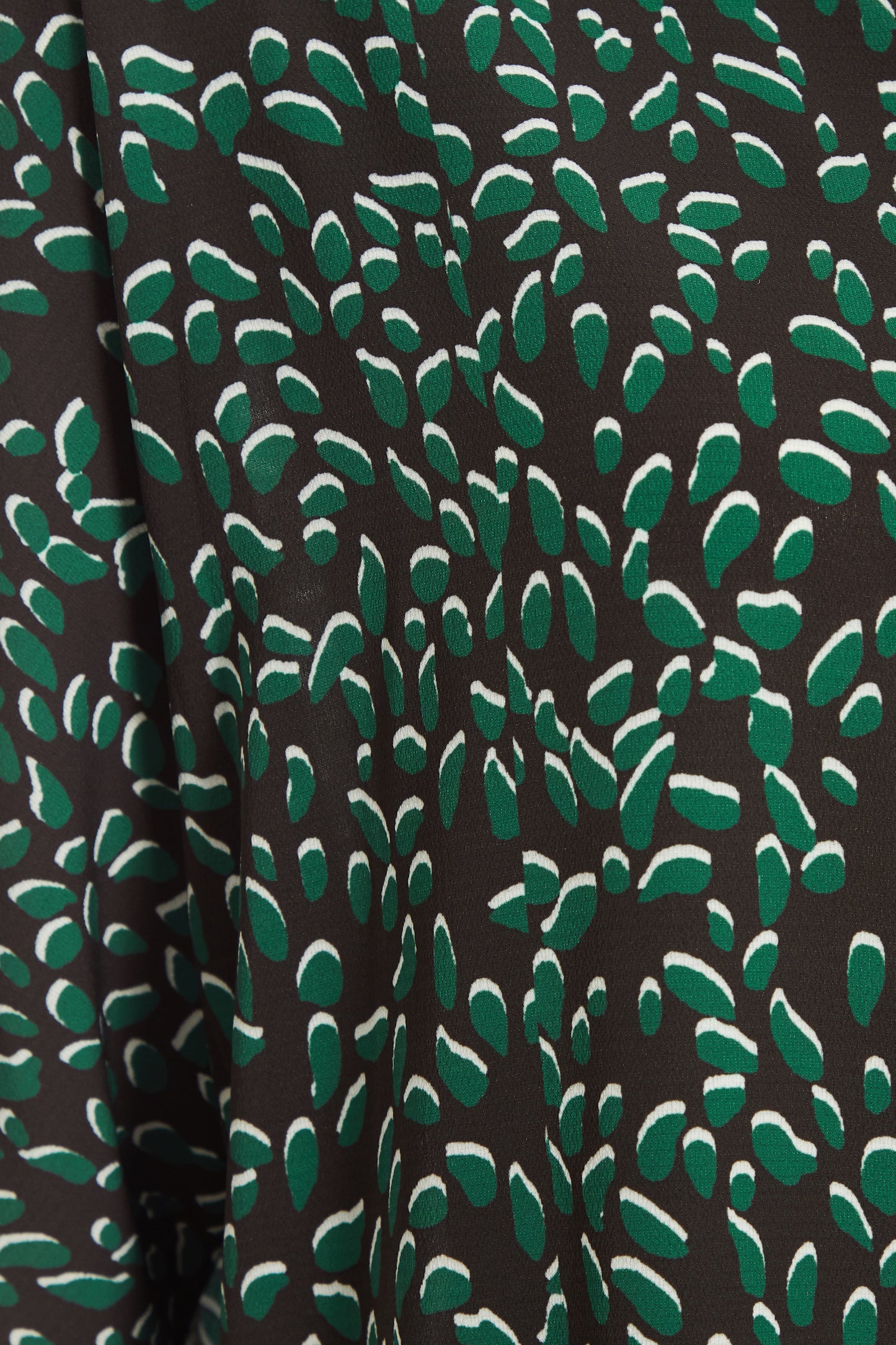 Black Green Animal Print Boxy Top