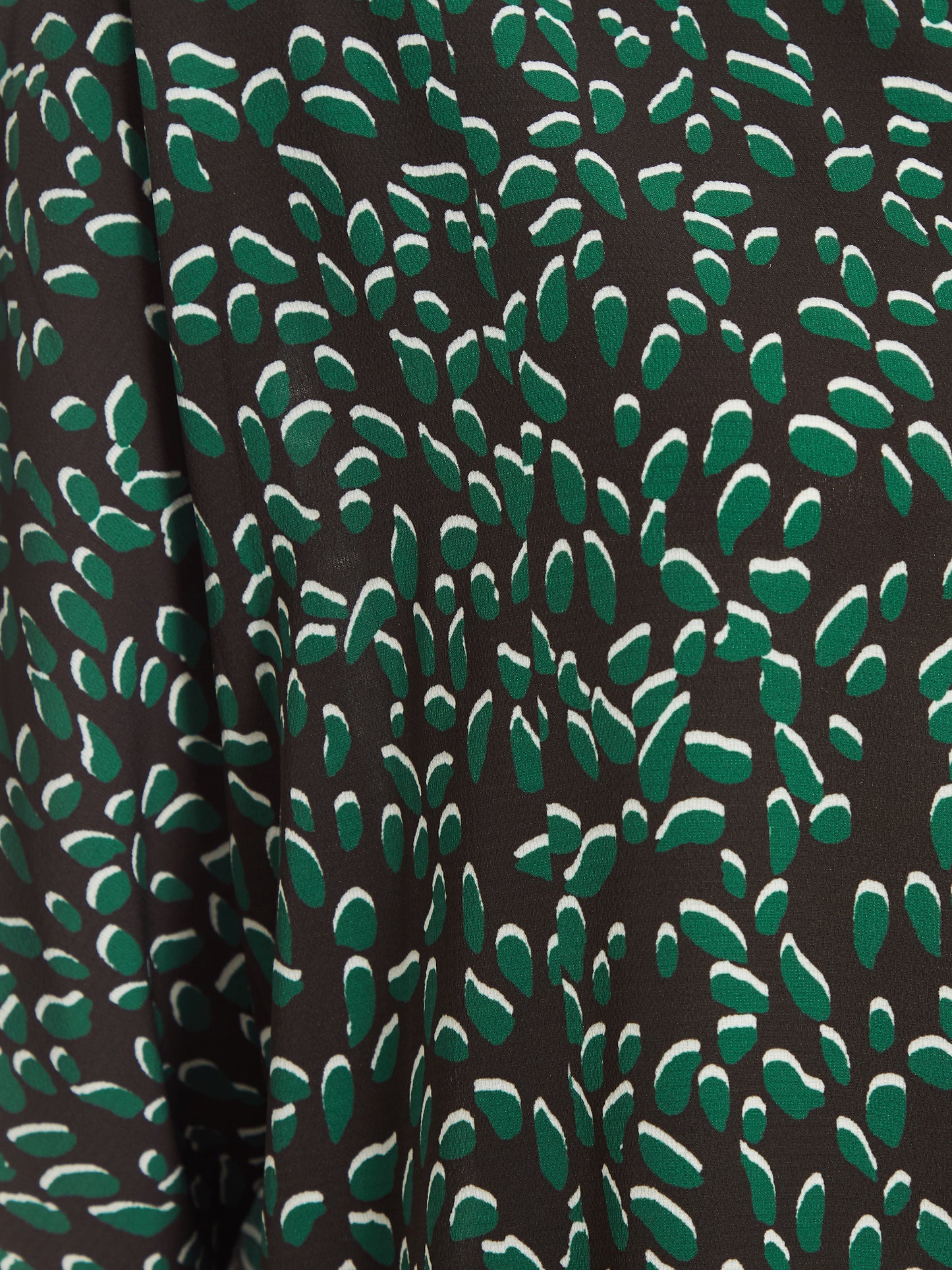Black Green Animal Print Boxy Top