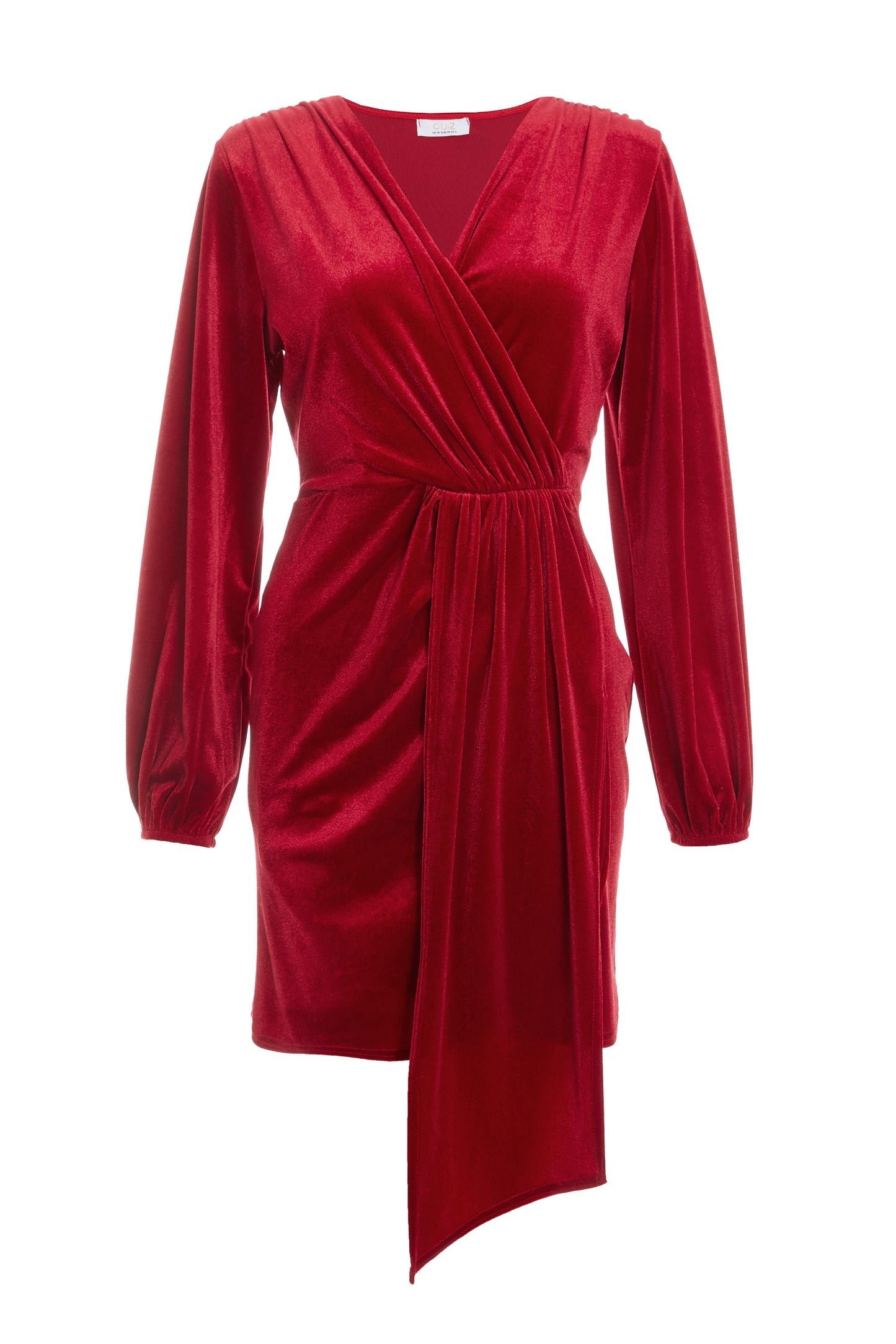 Red Velvet Sash Bodycon Dress — S Small 6