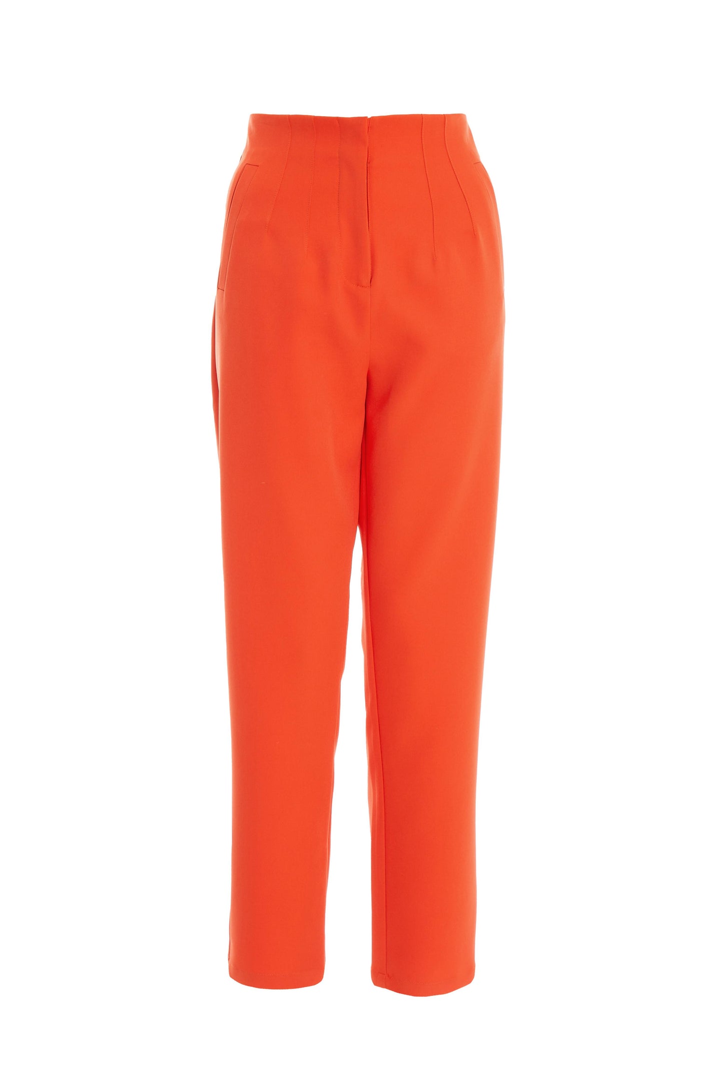 Orange High Waist Tailored Trousers