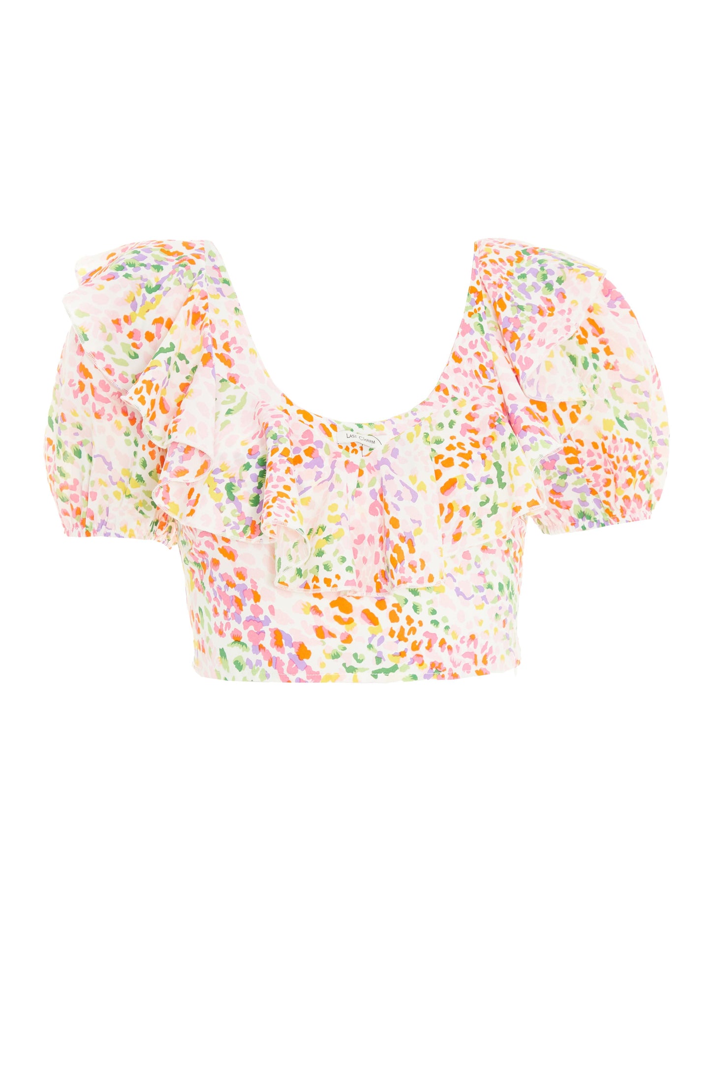 Multicoloured Animal Print Crop Top