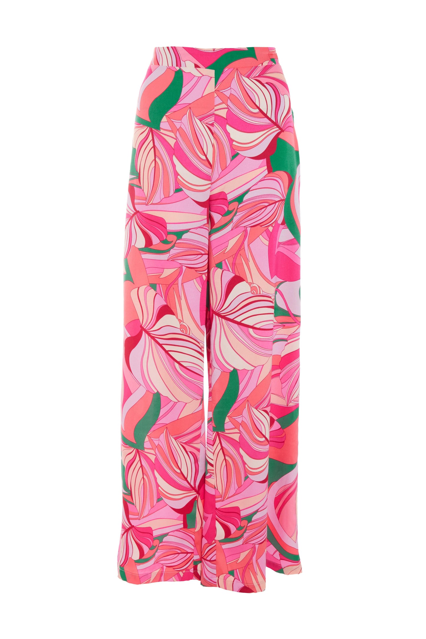 Petite Pink Scarf Print Palazzo Trousers