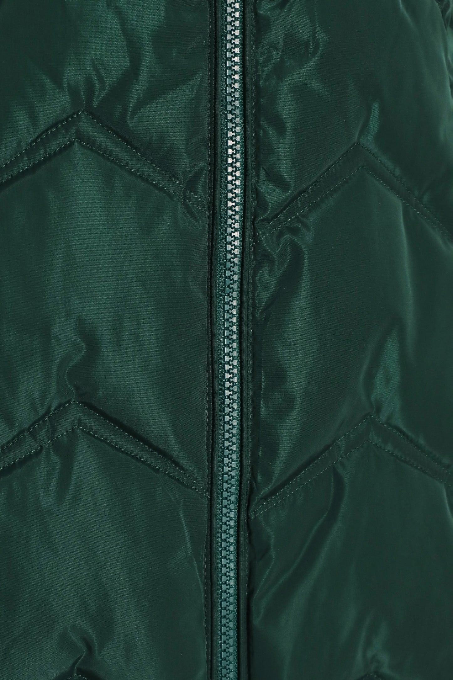 Bottle Green Padded Fur Hood Parka