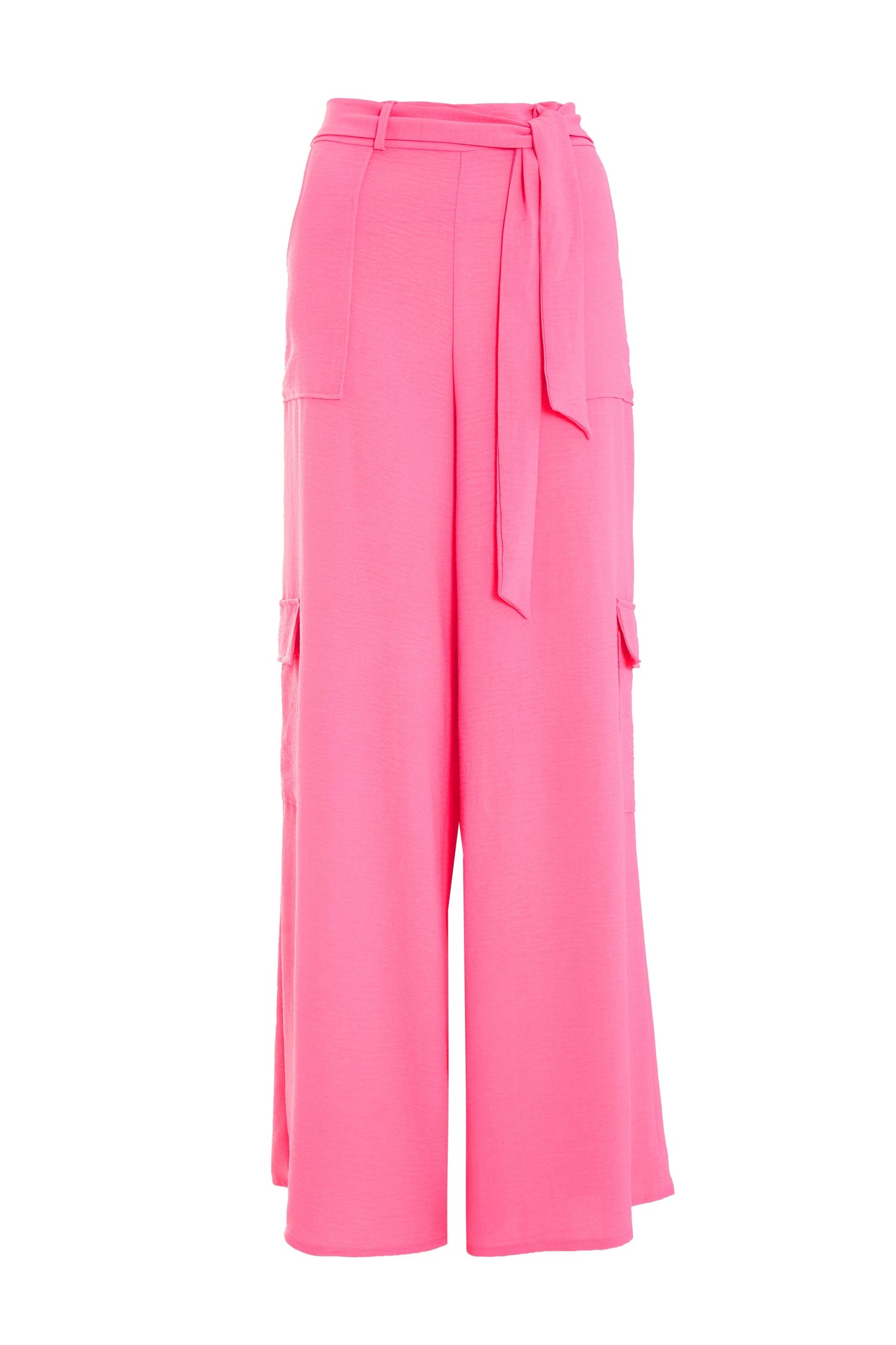 Pink Wide Leg Cargo Trousers — 10