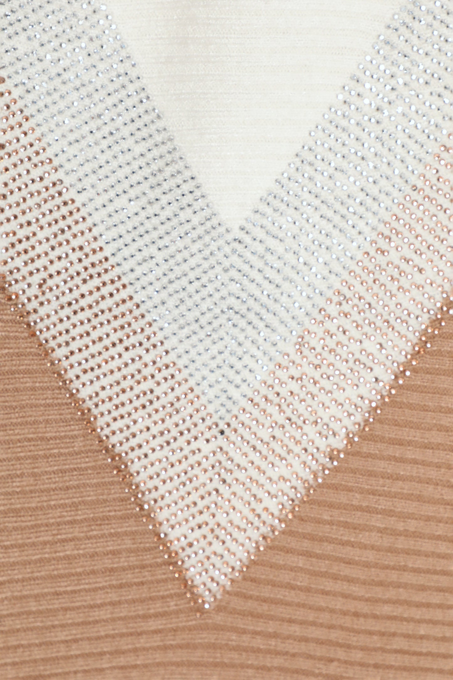 Cream/Stone Knit Diamanté Batwing Jumper