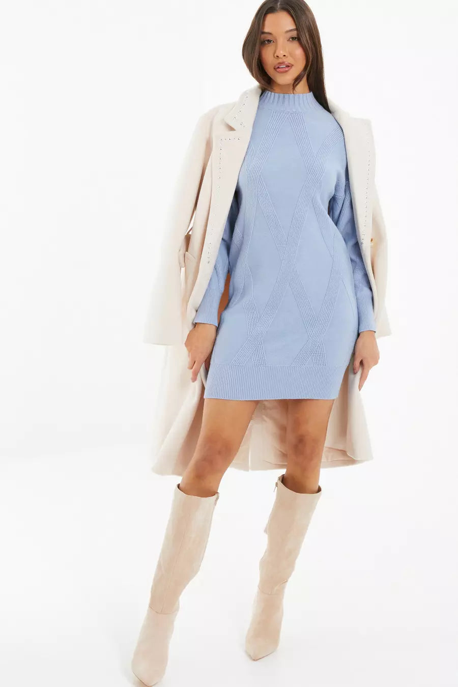 Light blue knit dress hotsell