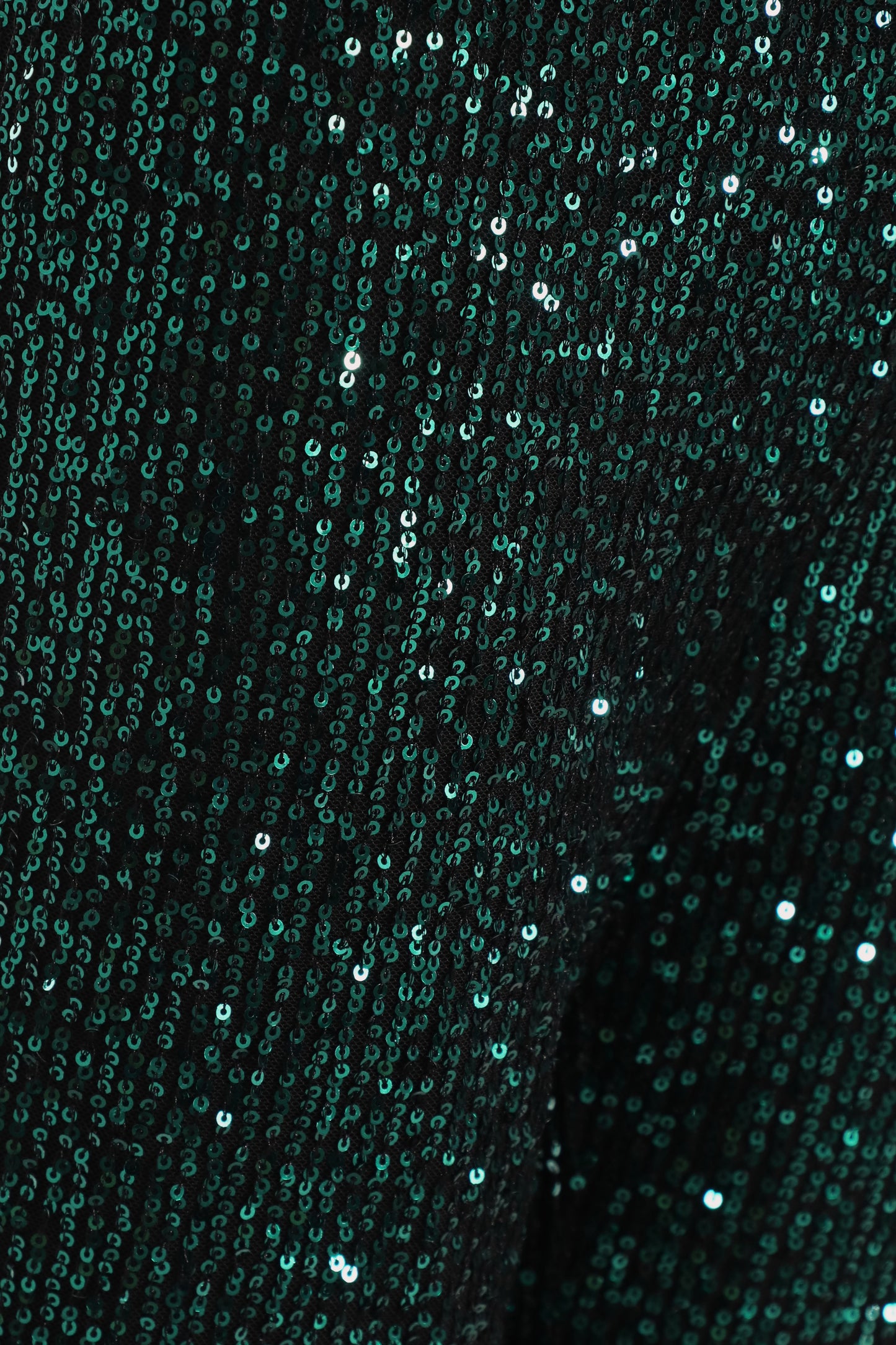 Bottle Green Sequin High Waist Trouser