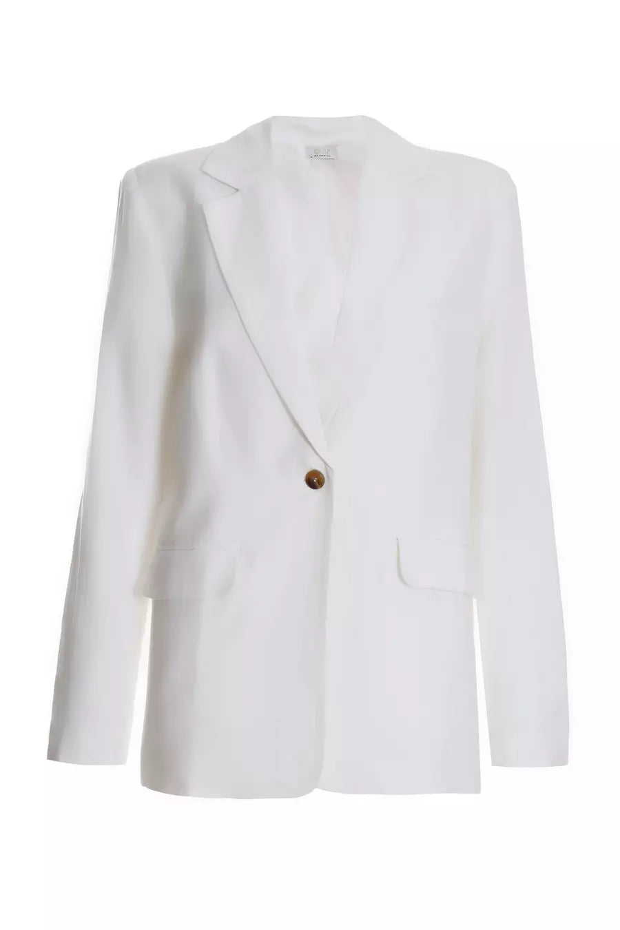 White Linen Look Blazer — 14