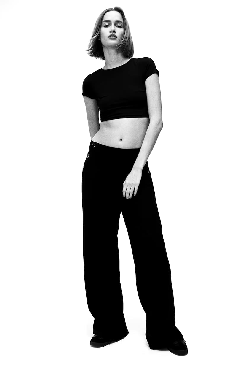 Wide jersey trousers (H&M CLOTHING)