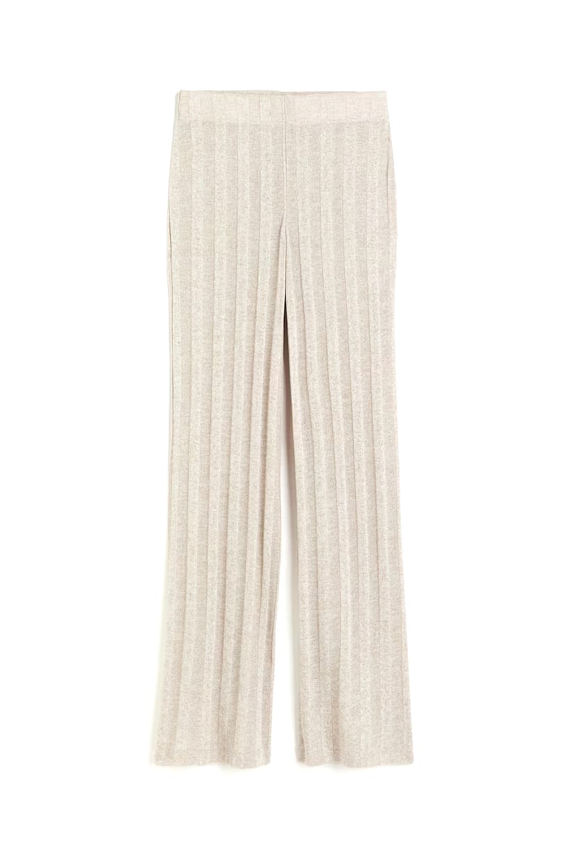 RIB-KNIT TROUSERS