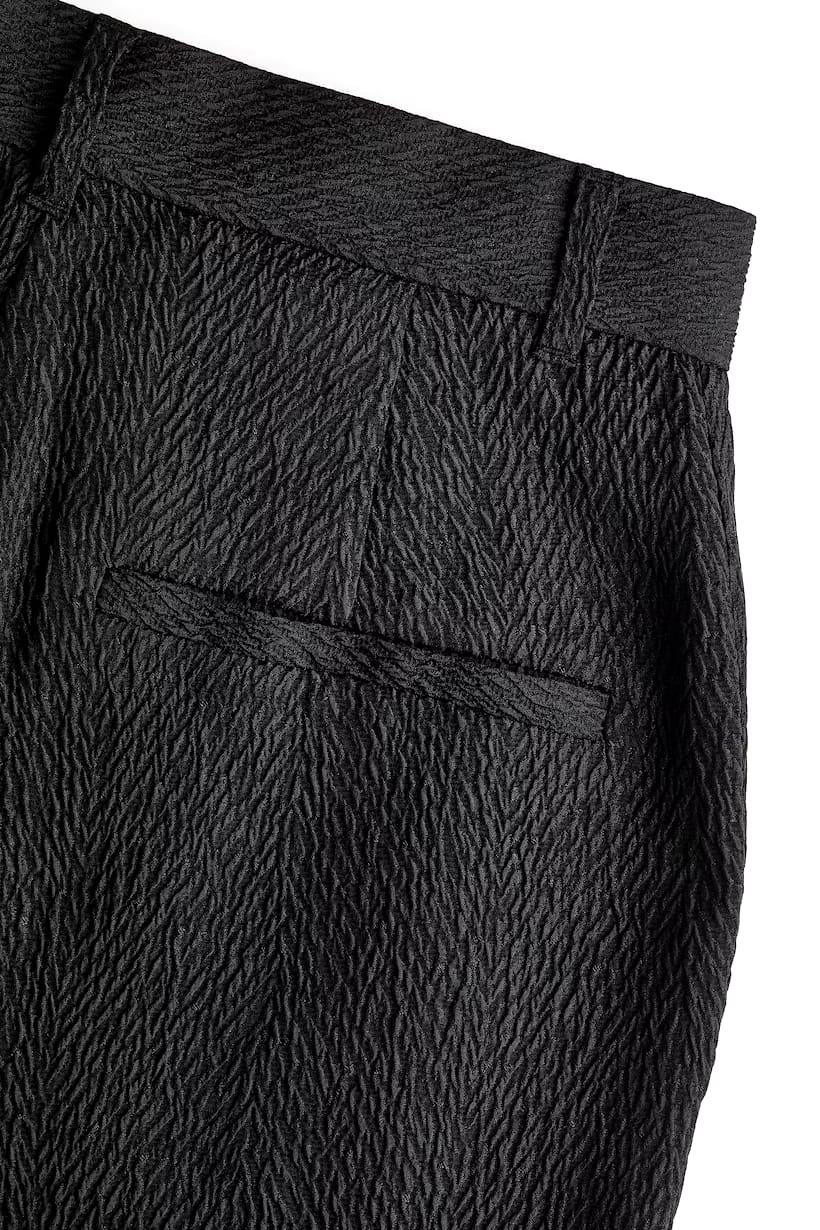 TEXTURED-WEAVE TROUSERS
