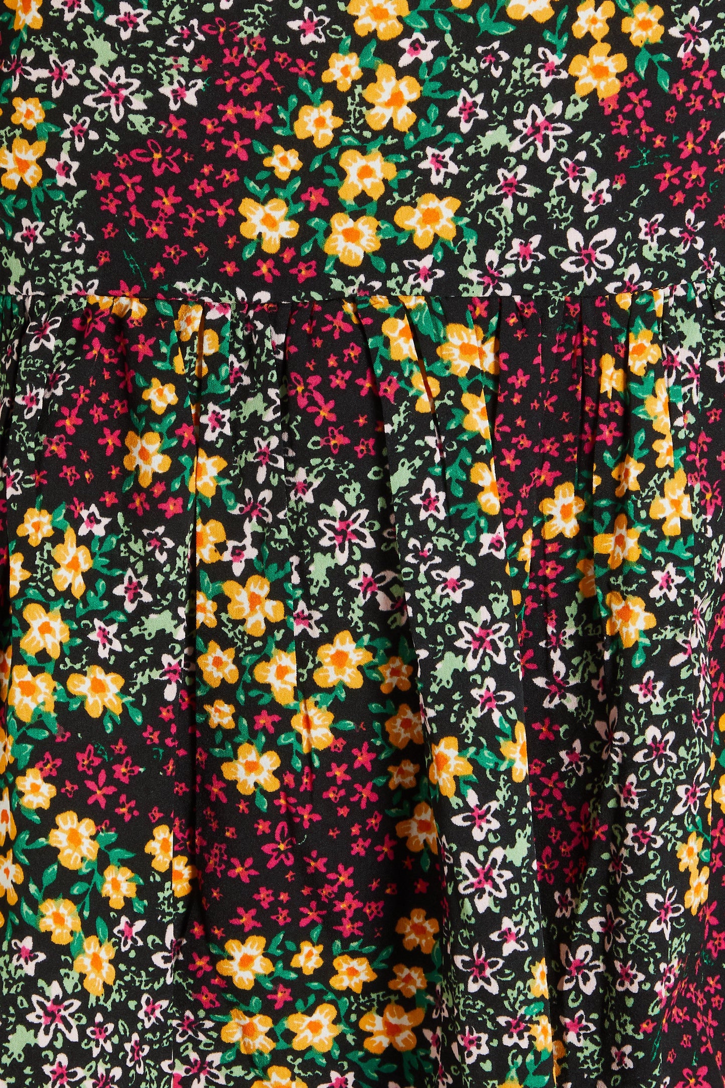 Black Floral Peplum Top