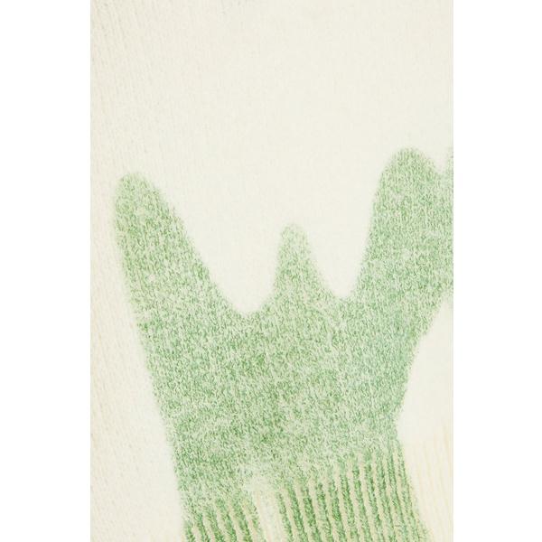Green Spray Print Crop Jumper