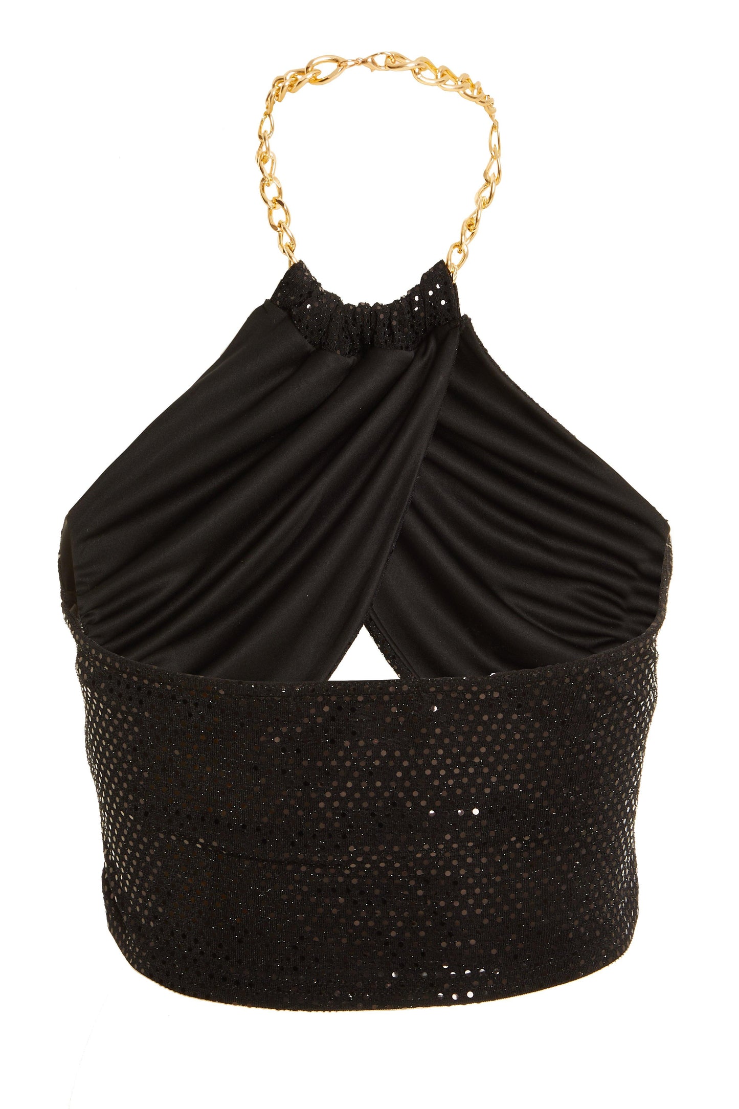 Black Sequin Chain Wrap Over Top