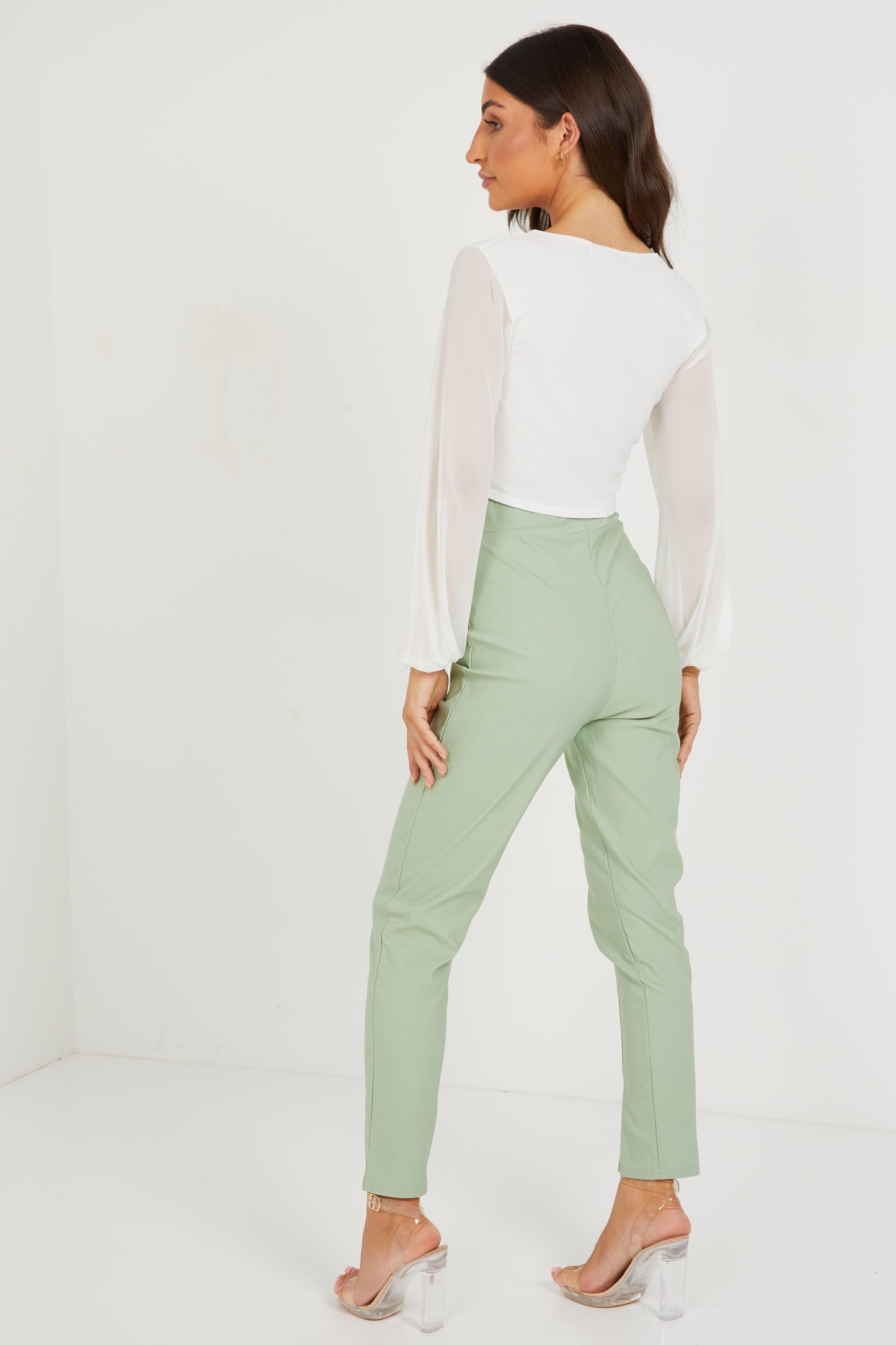 Sage Split Front Trouser