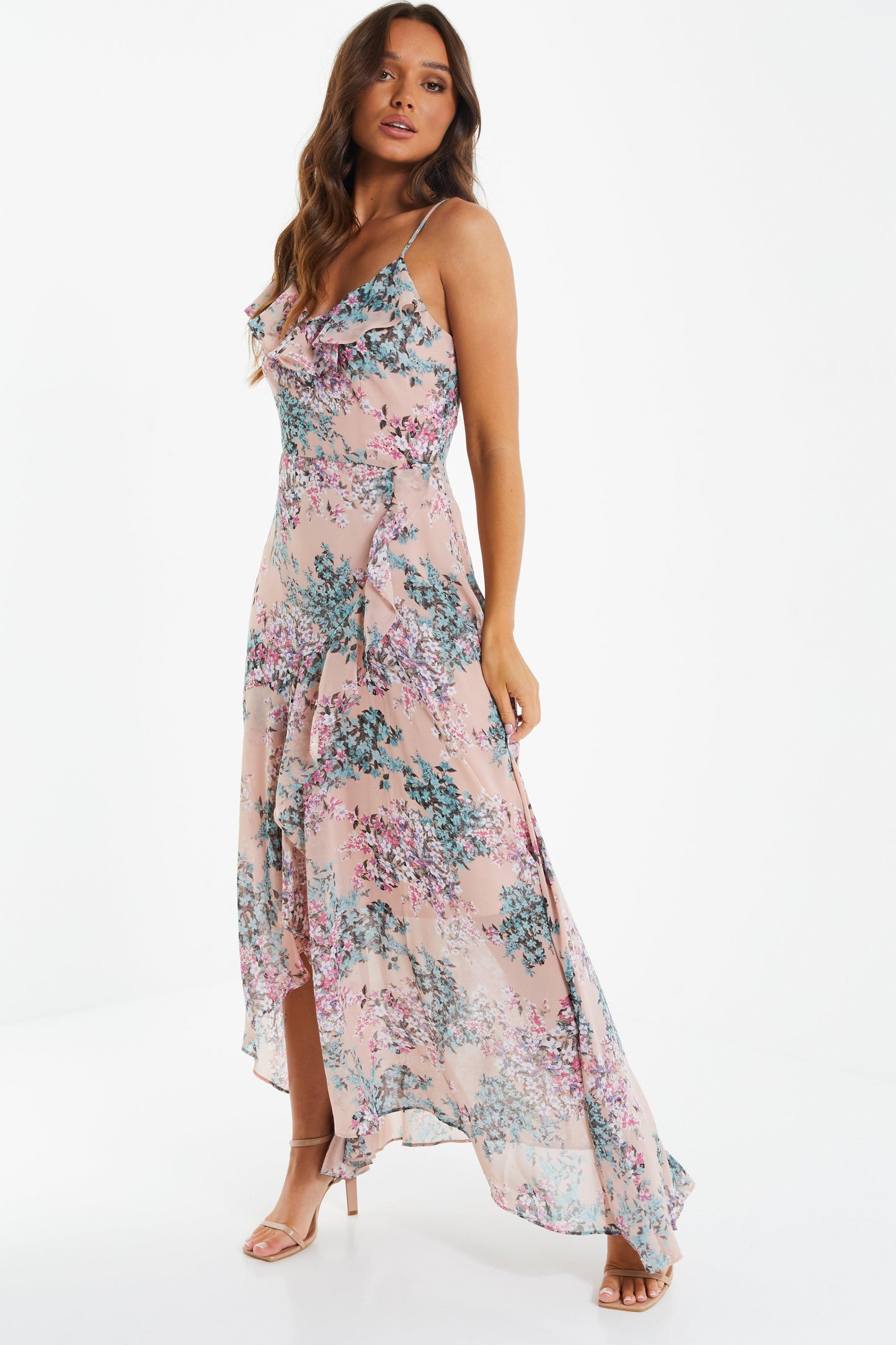 Chiffon Floral Maxi Dress