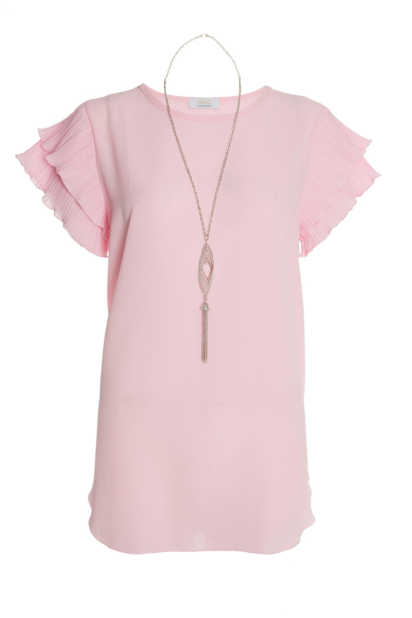 Pink Frill Sleeve Top