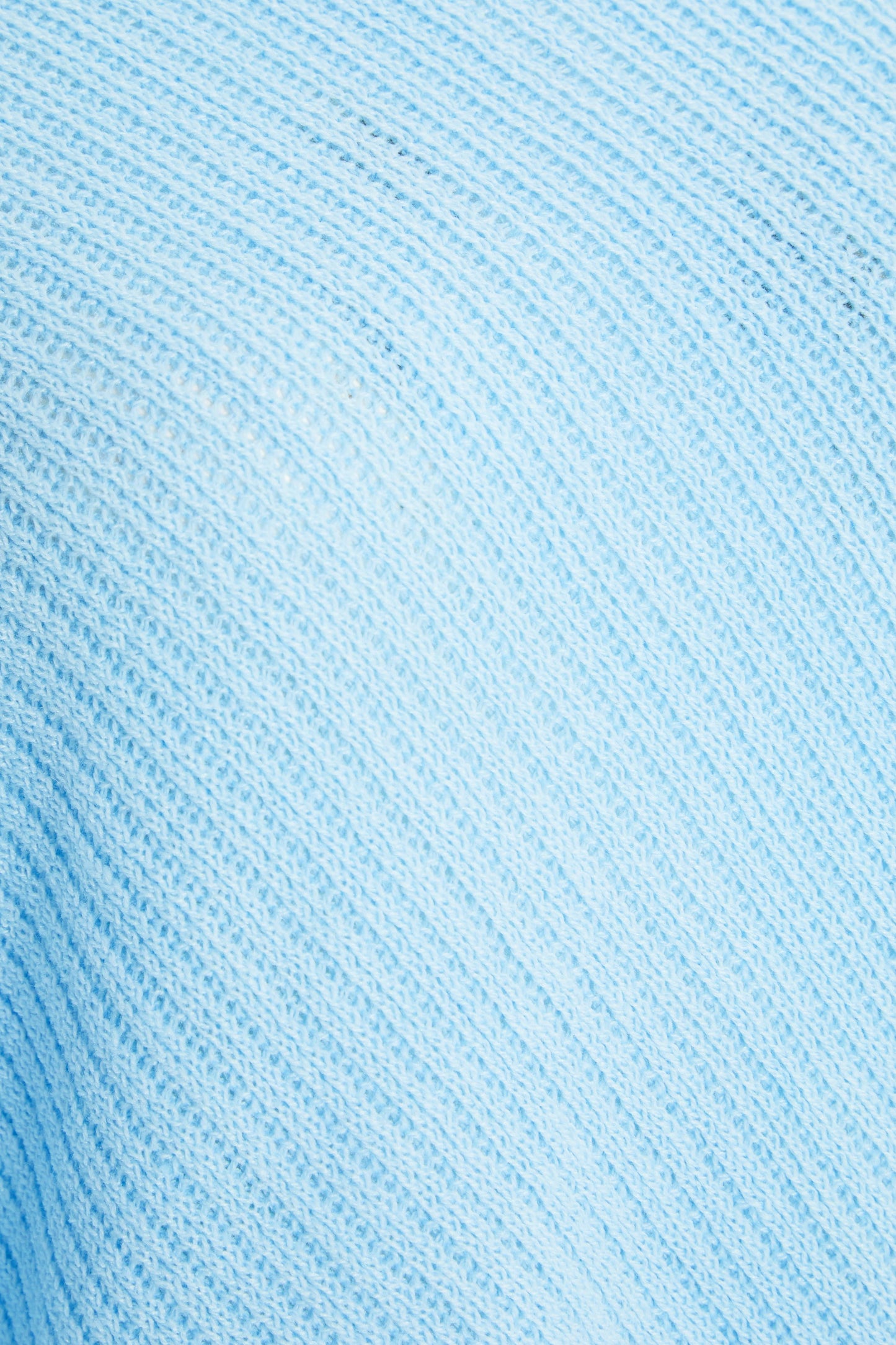 Light Blue Ribbed Poncho