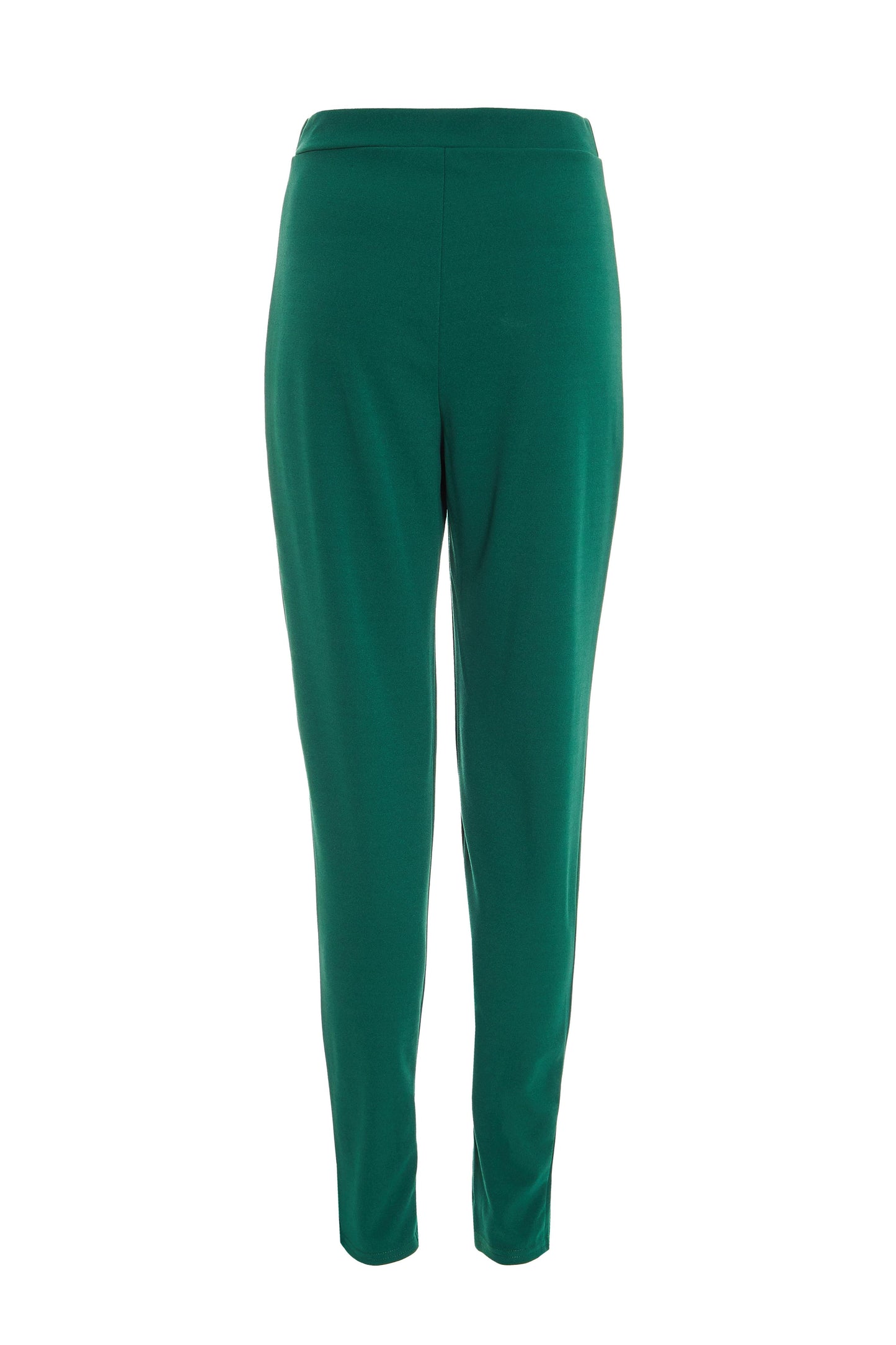 Bottle Green Split Front Trousers