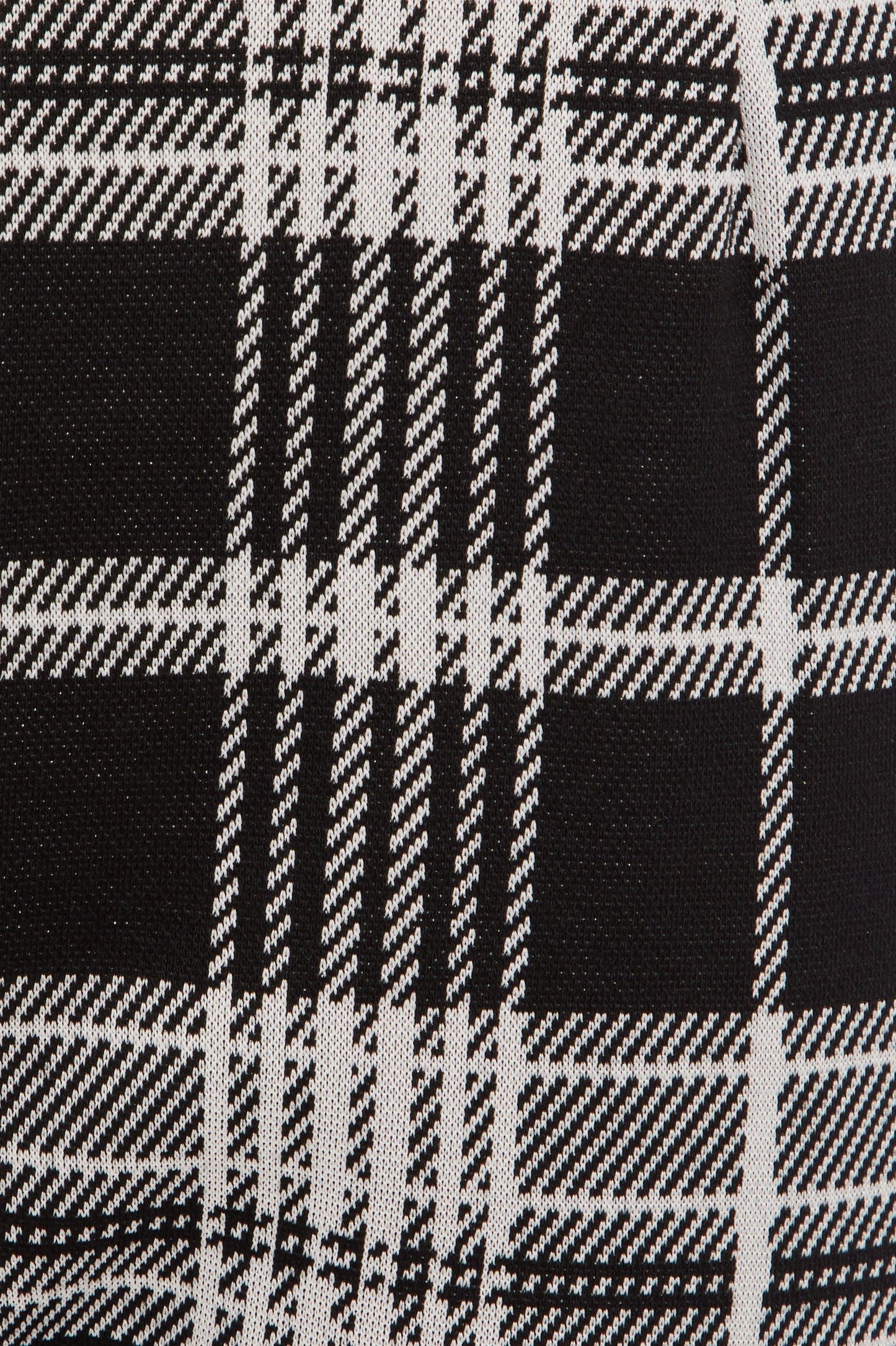 Black Check Button Detail Trousers