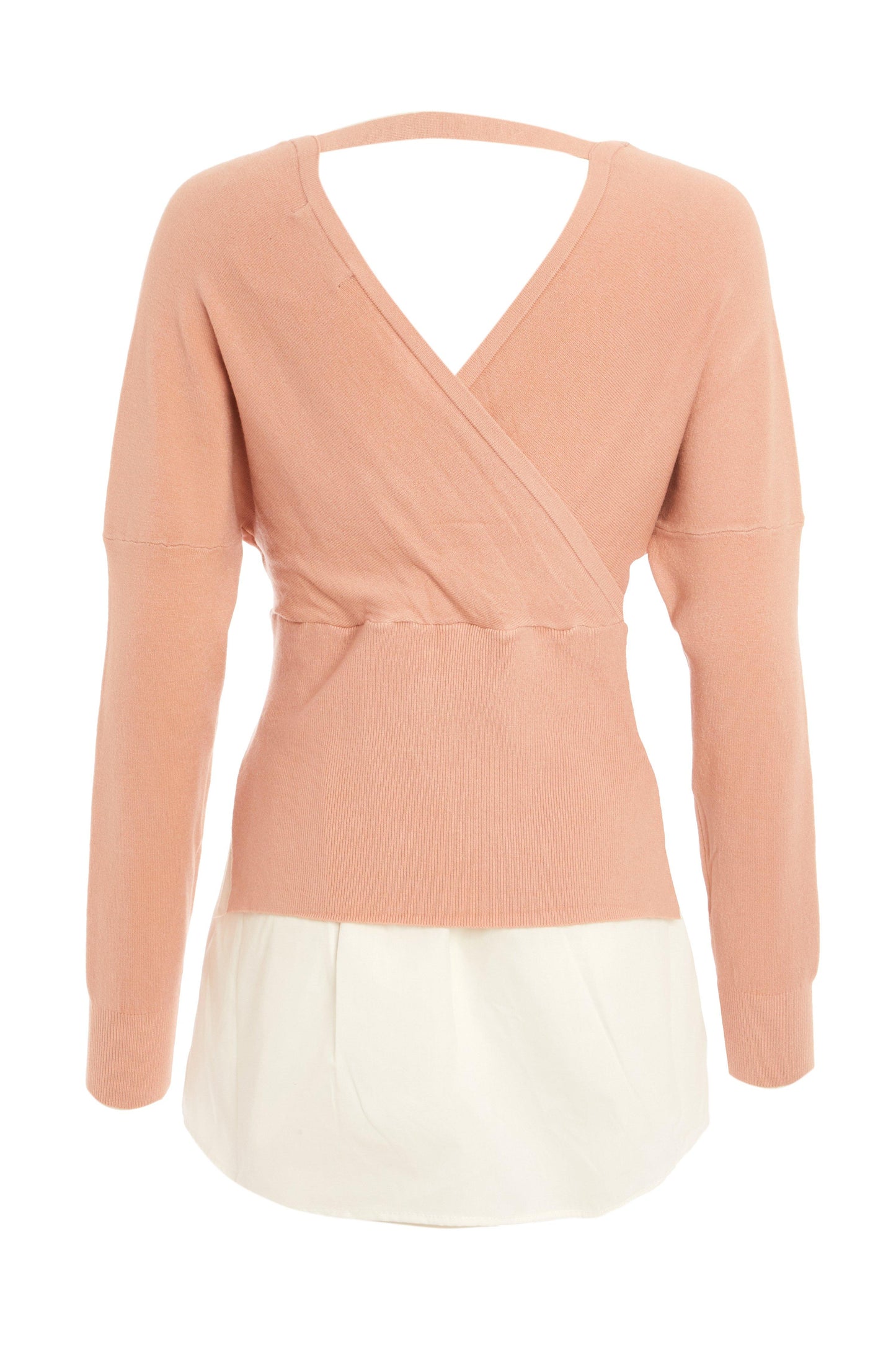 Pink Knitted Wrap Jumper — S Small 6