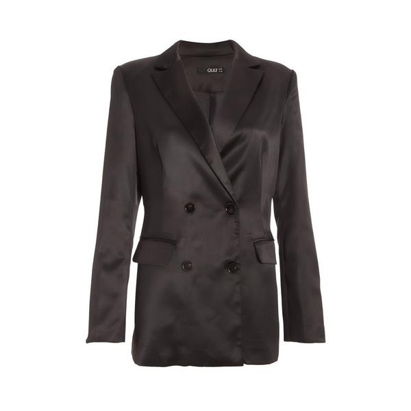 Black Satin Blazer — S Small 6