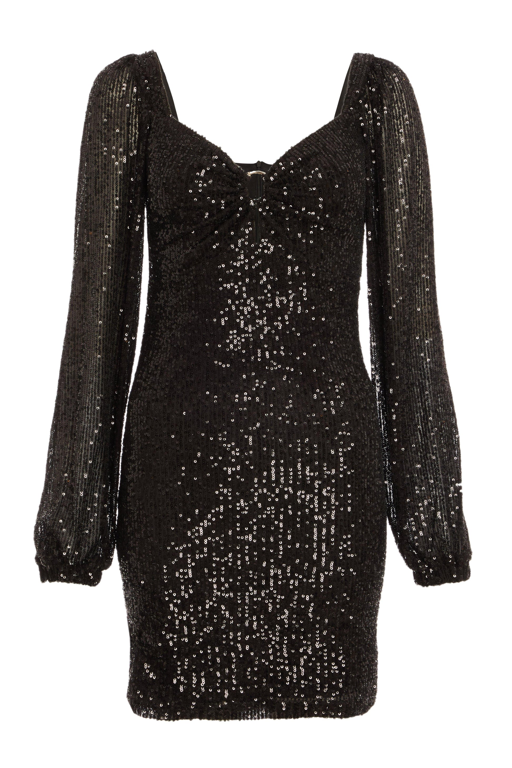 Black Sequin Bodycon Dress Quiz Clothing Black Sequin Bodycon Dress Quiz Clothing