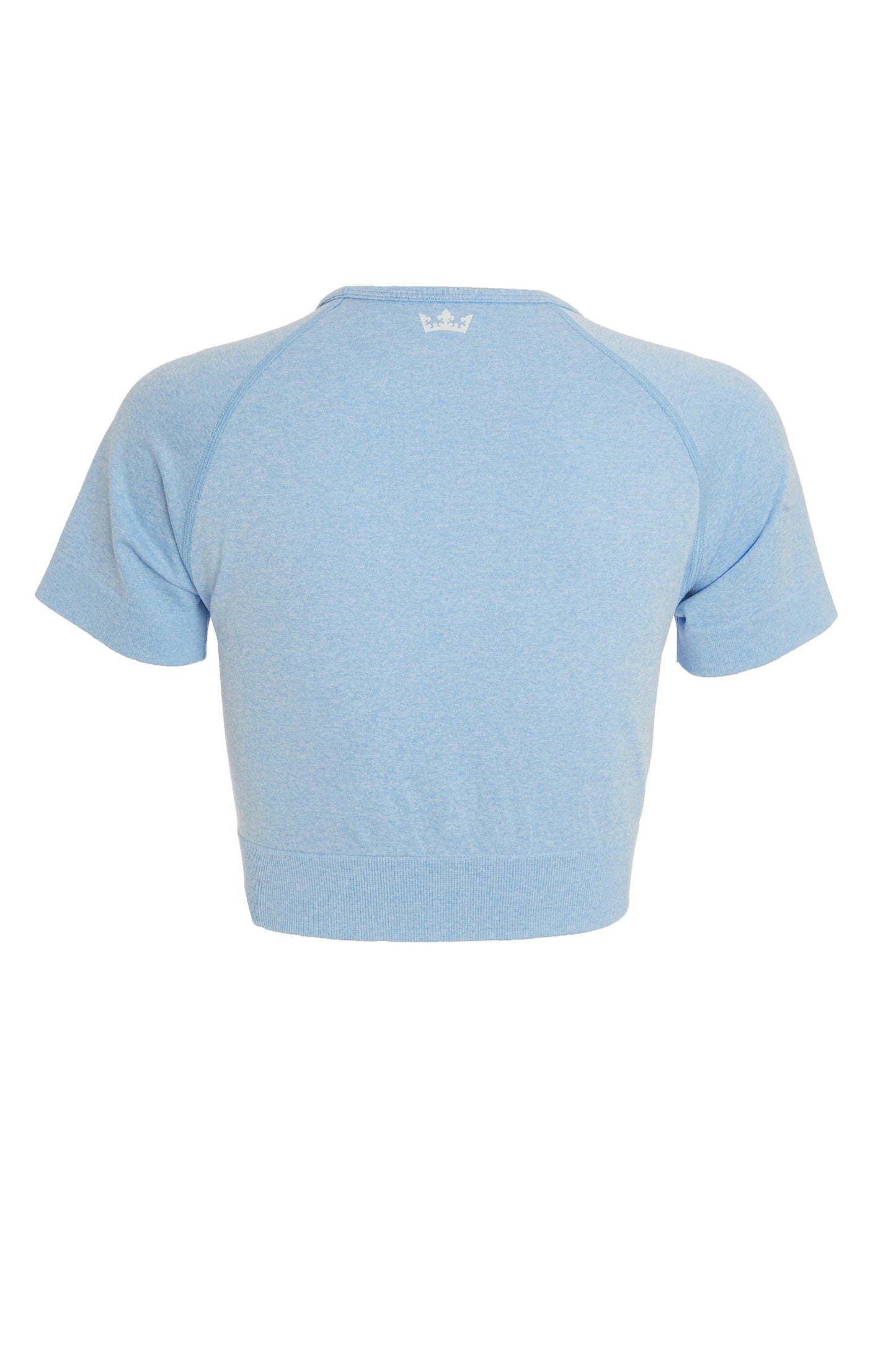 Blue Seamless Crop Top — Large