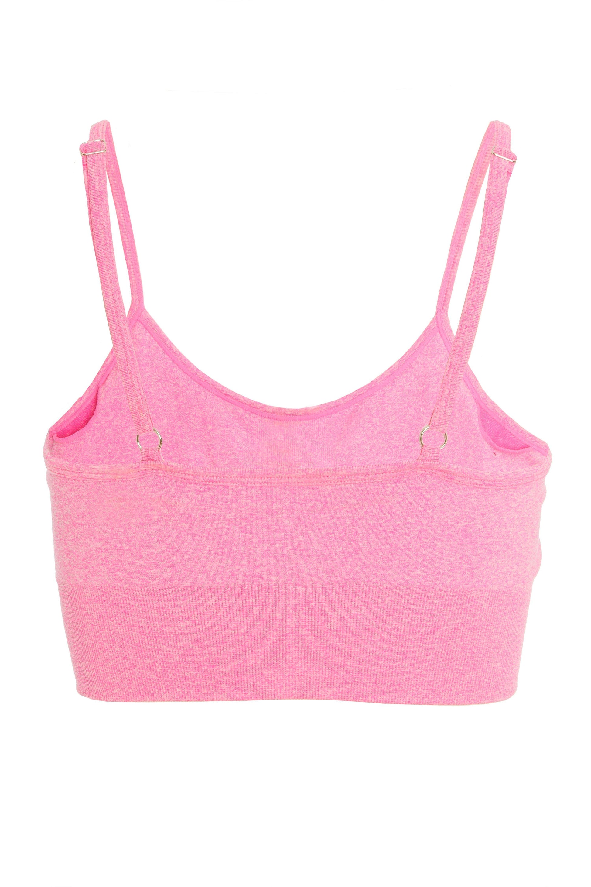 Pink Seamless Sports Bra — Medium