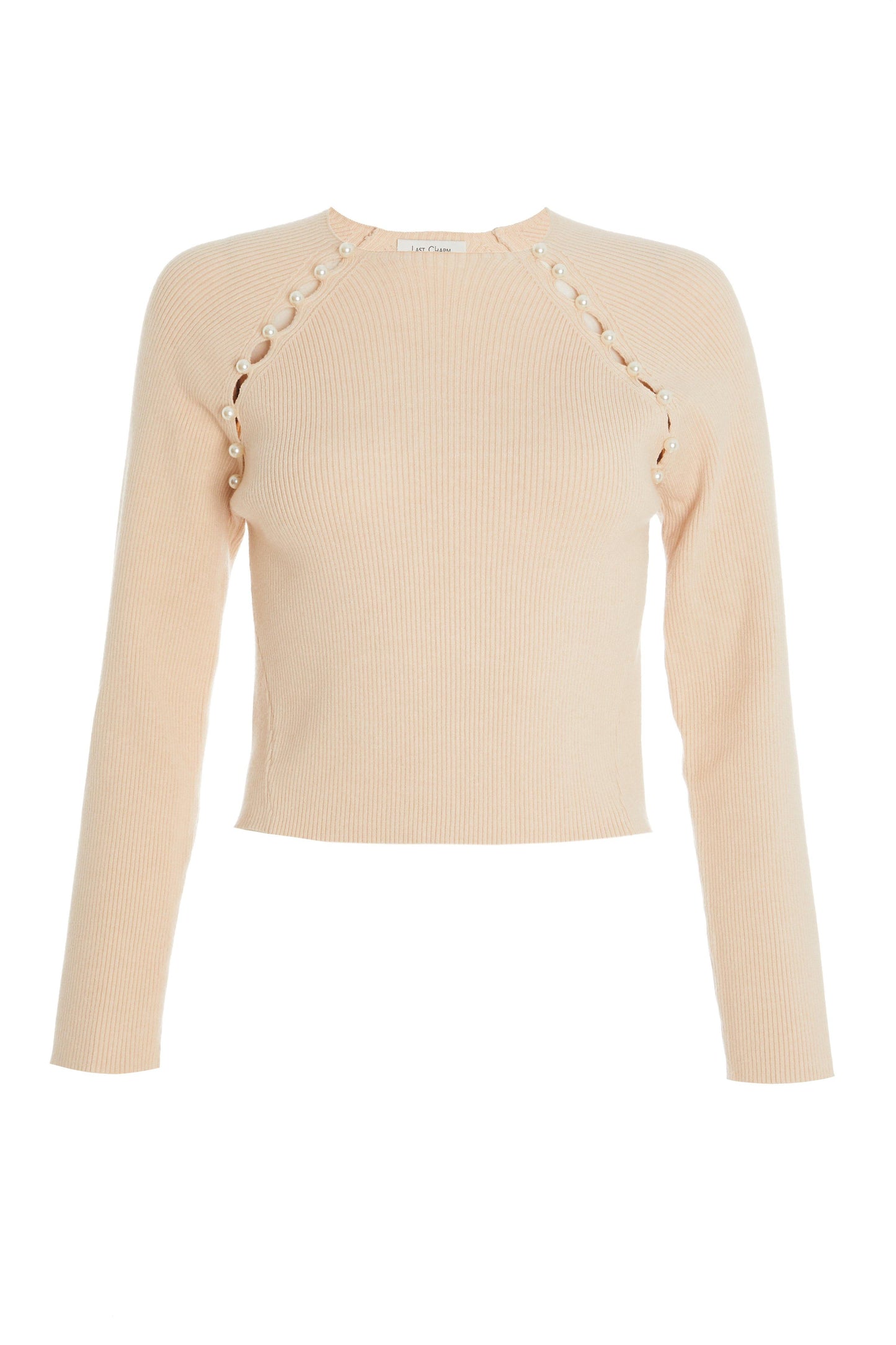 Stone Pearl Knitted Jumper — LIGHT NATURAL / L