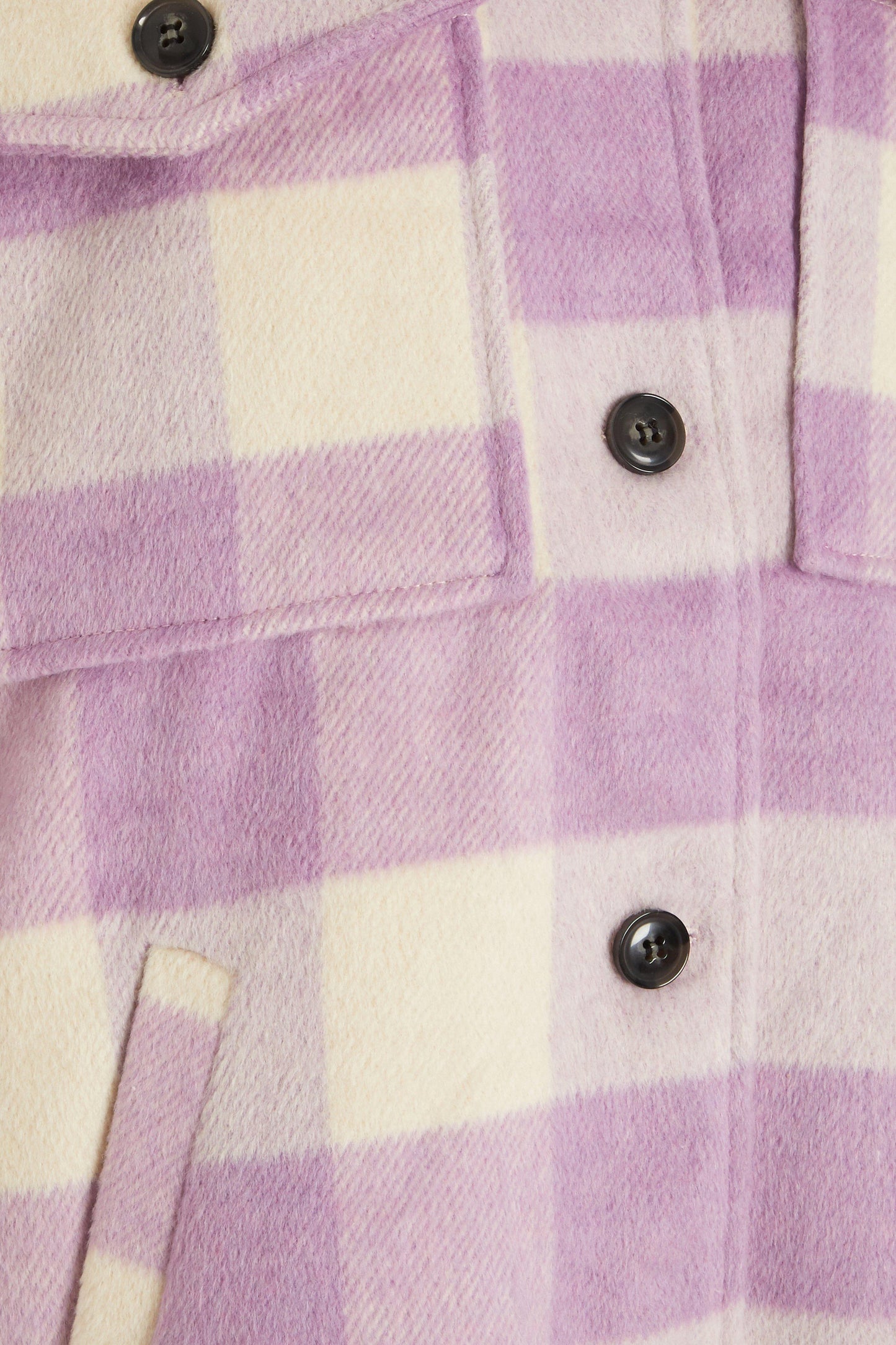 Lilac Checked Oversized Shacket