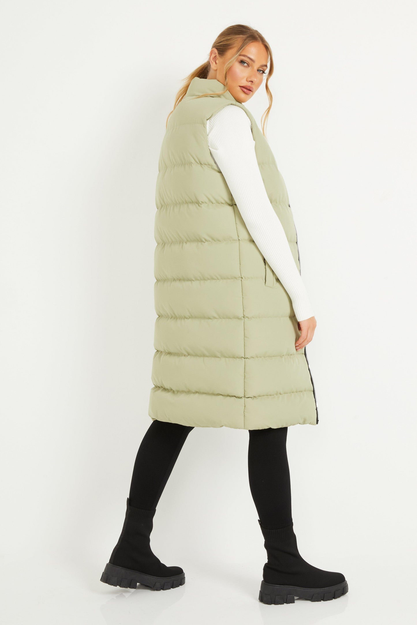 Sage Longline Padded Gilet