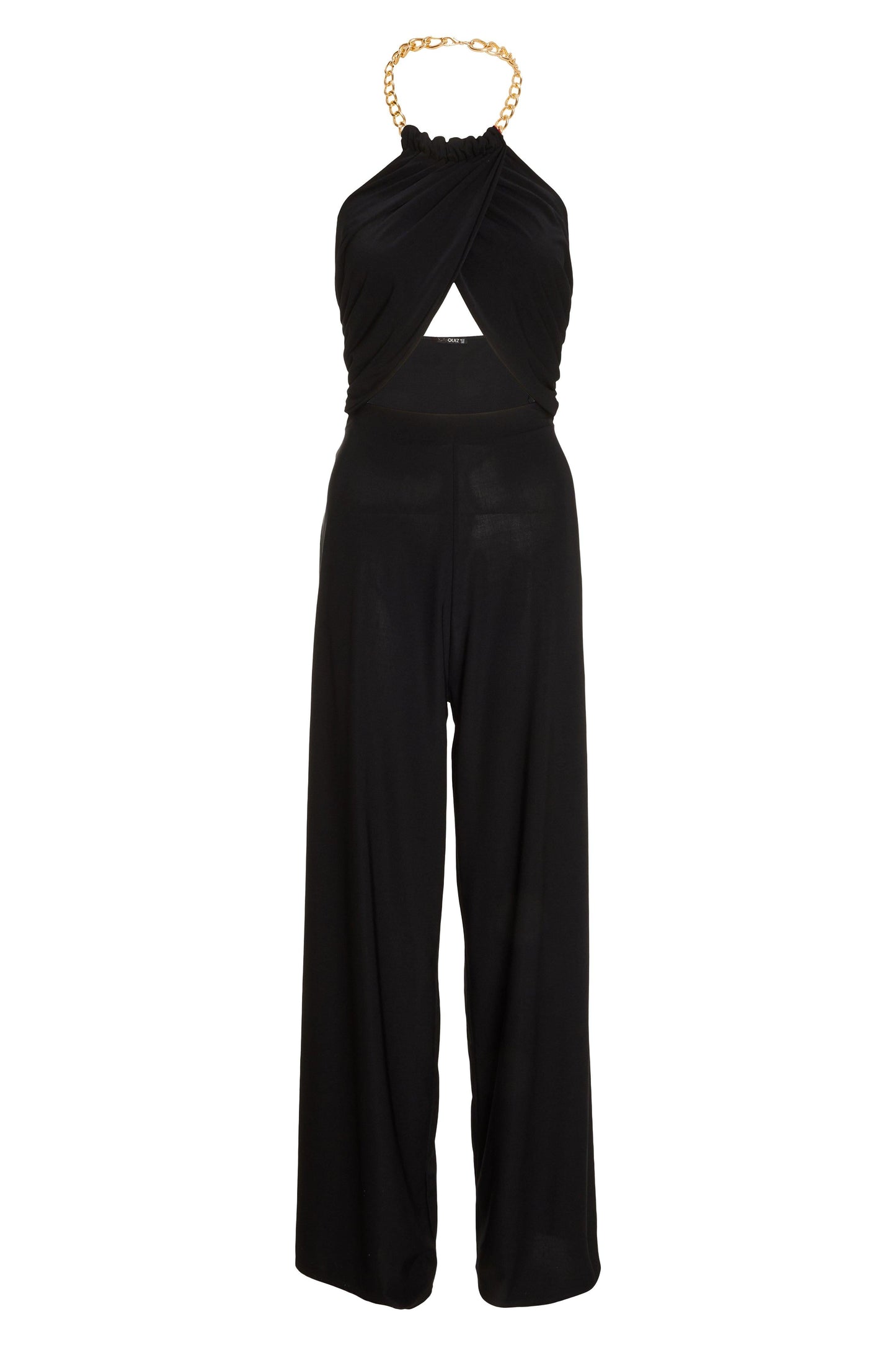 Halter Neck Palazzo Jumpsuit — BLACK / S Small 6