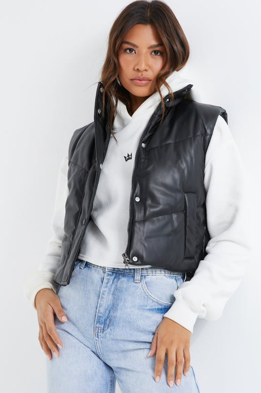Black Puffer Gilet