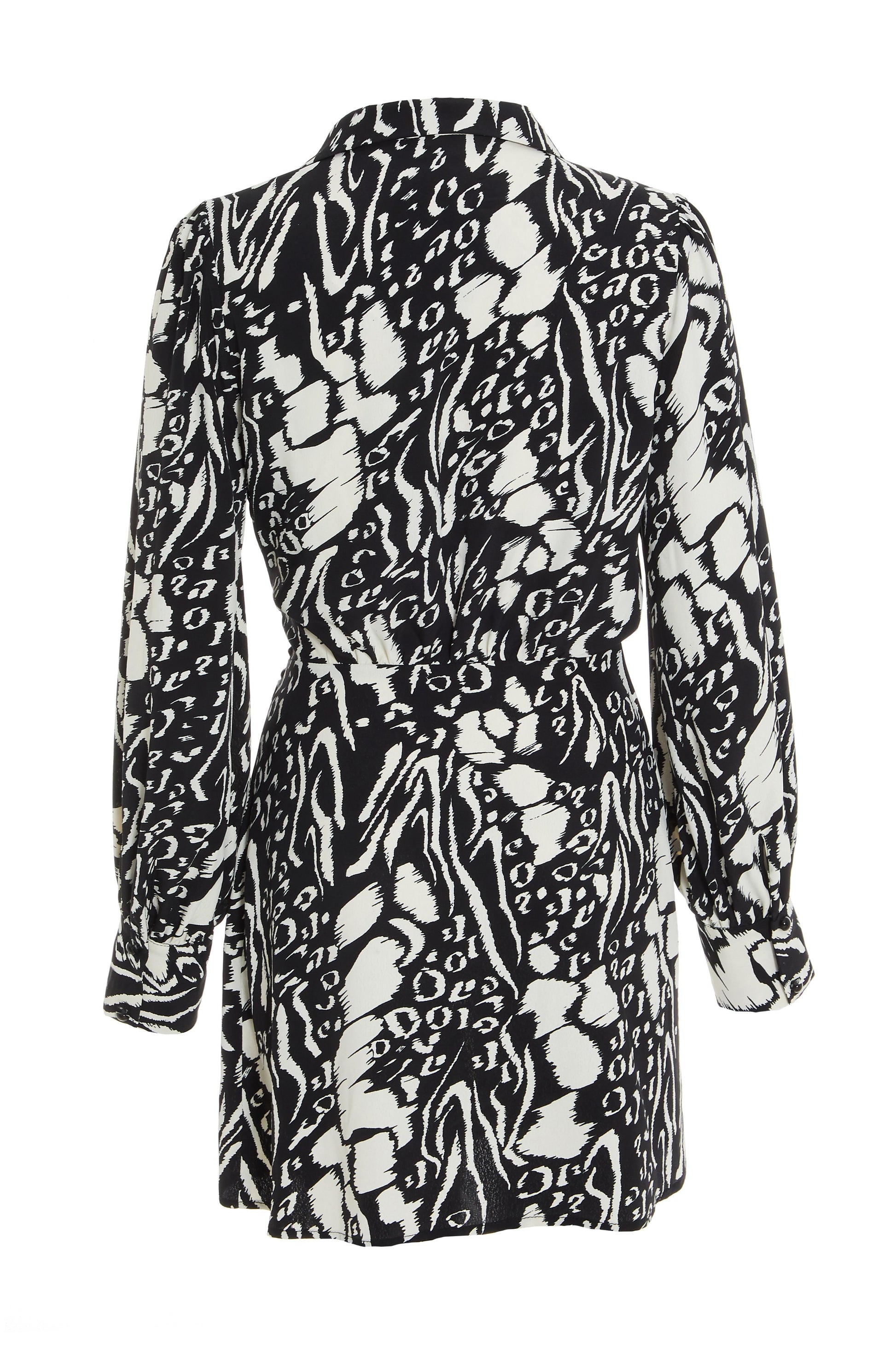 Petite Animal Print Mini Dress — BLACK / S Small 6