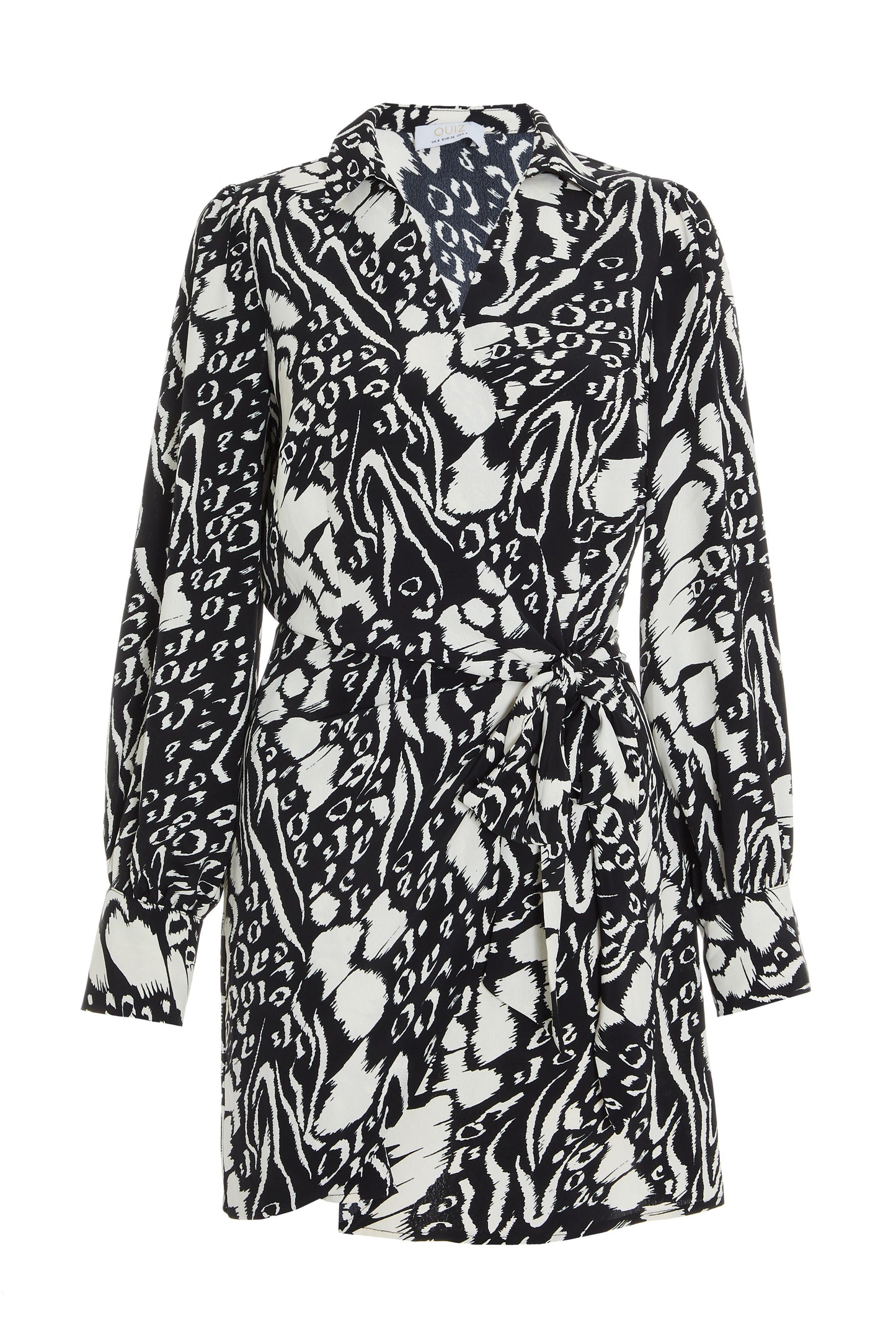 Petite Animal Print Mini Dress — BLACK / S Small 6