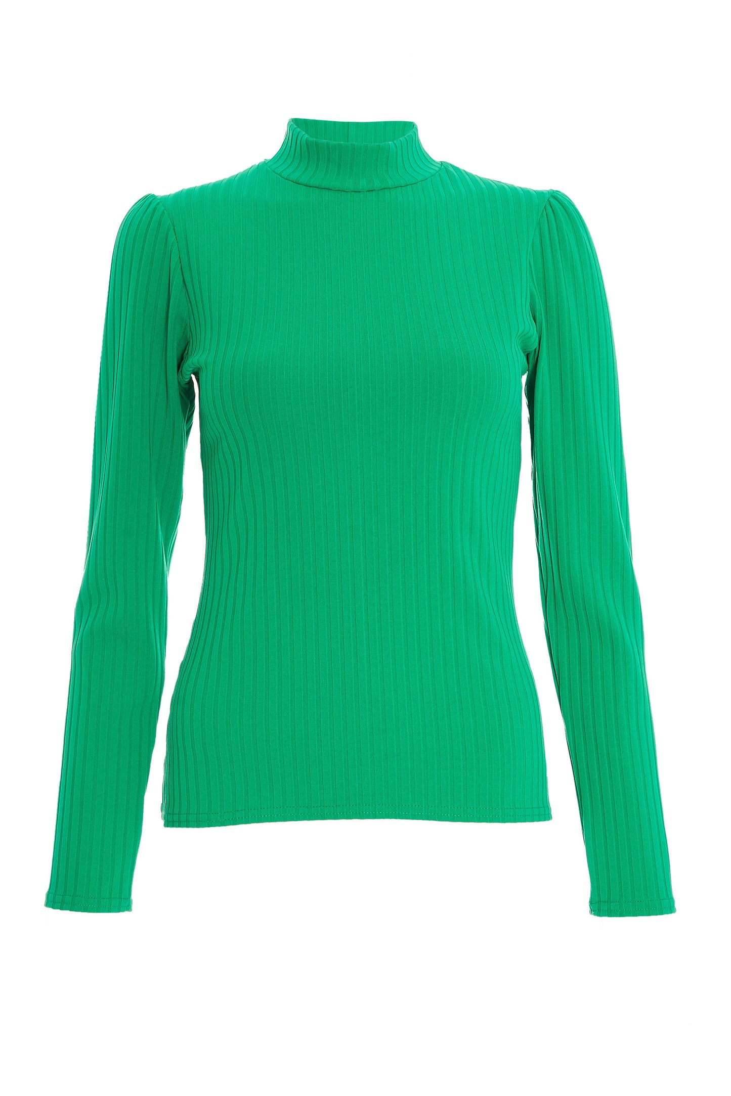 Ribbed Turtleneck Top — LIGHT GREEN / S Small 6