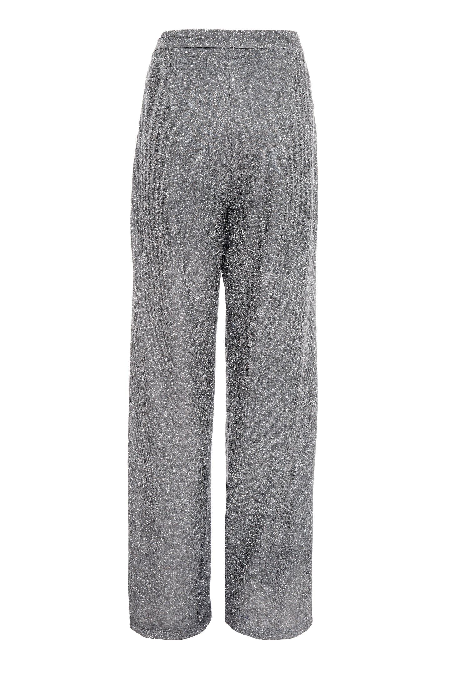 Dark Grey Glitter Palazzo Trousers