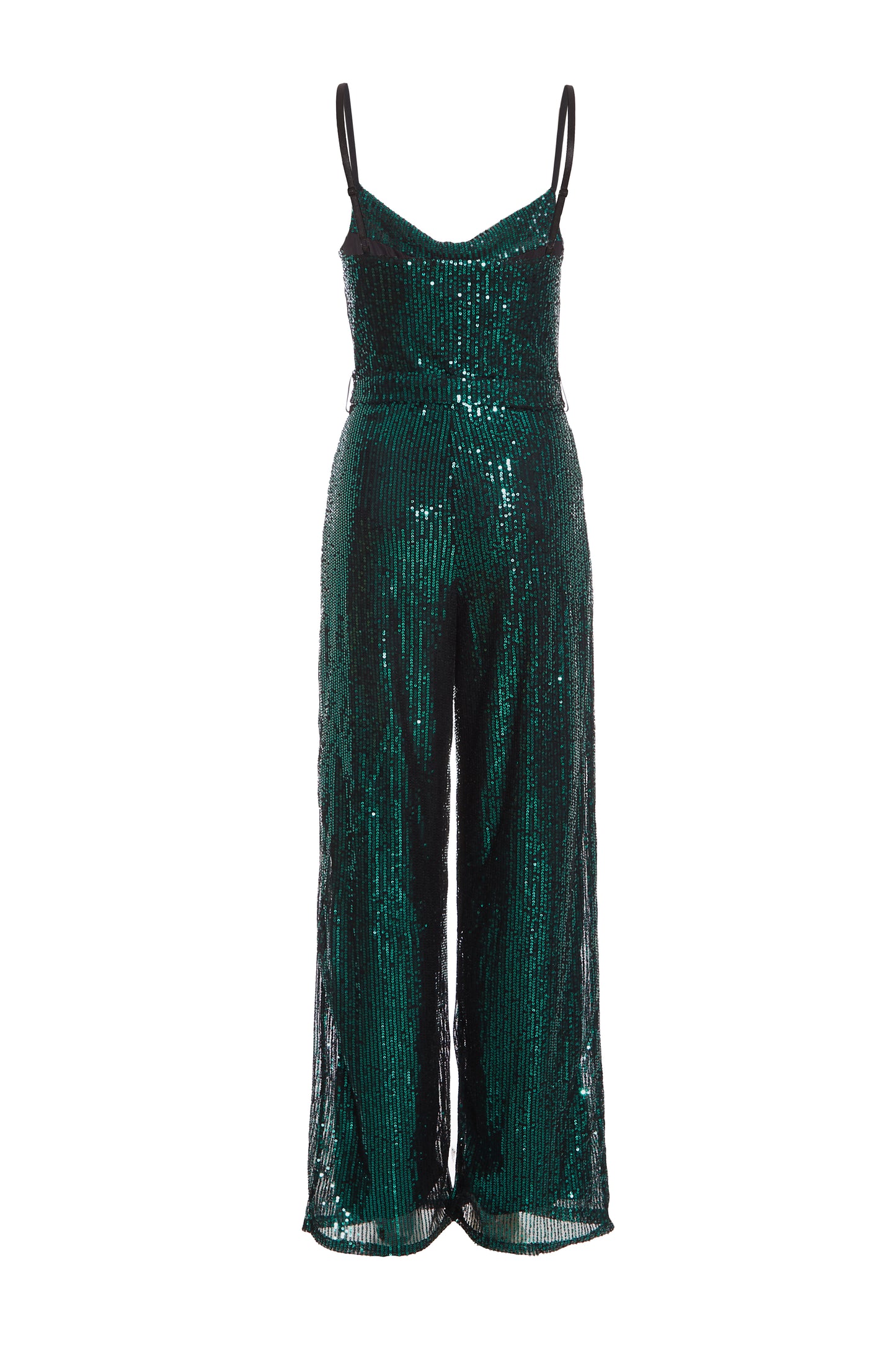 Green Sequin Palazzo Jumpsuit