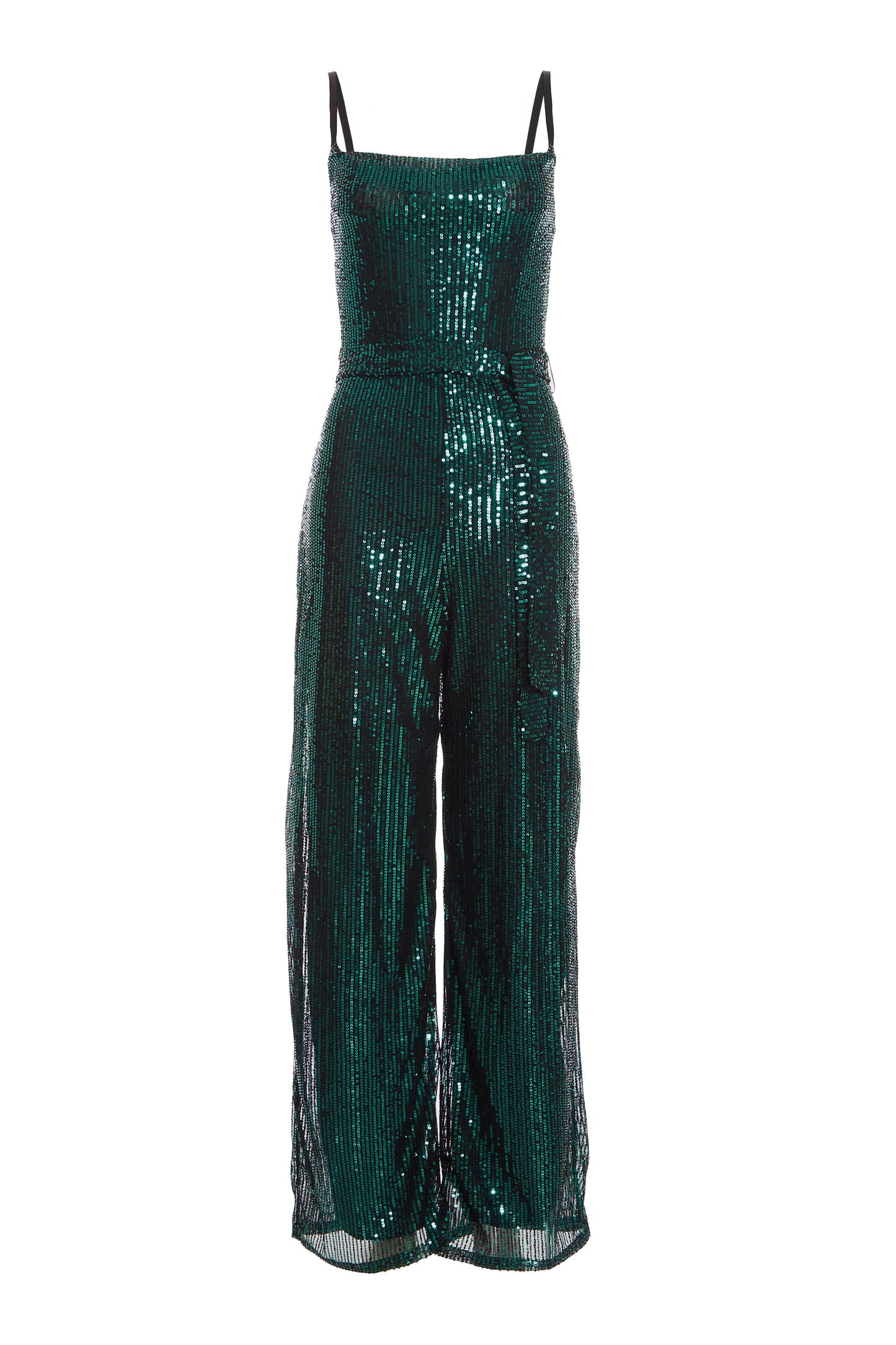 Green Sequin Palazzo Jumpsuit