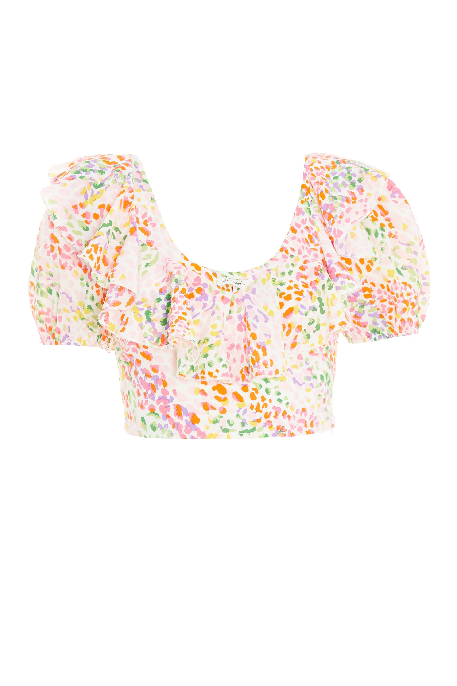 Multicoloured Animal Print Crop Top — 10