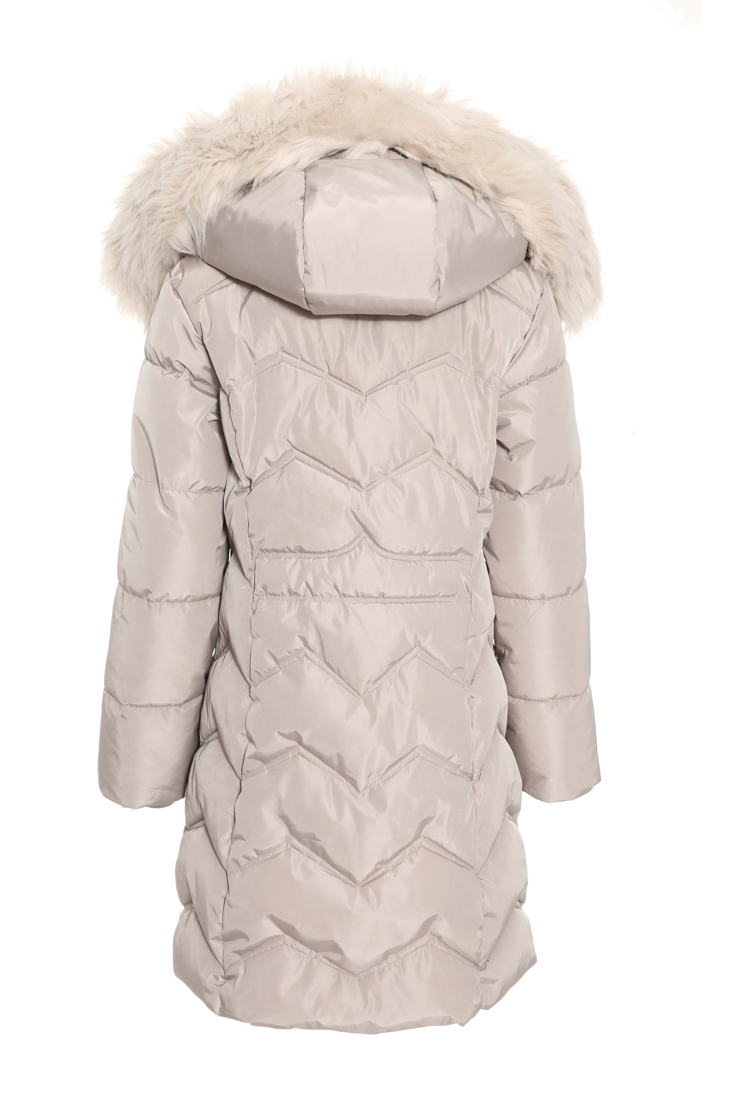Light Satin Play Padded Fur Hood